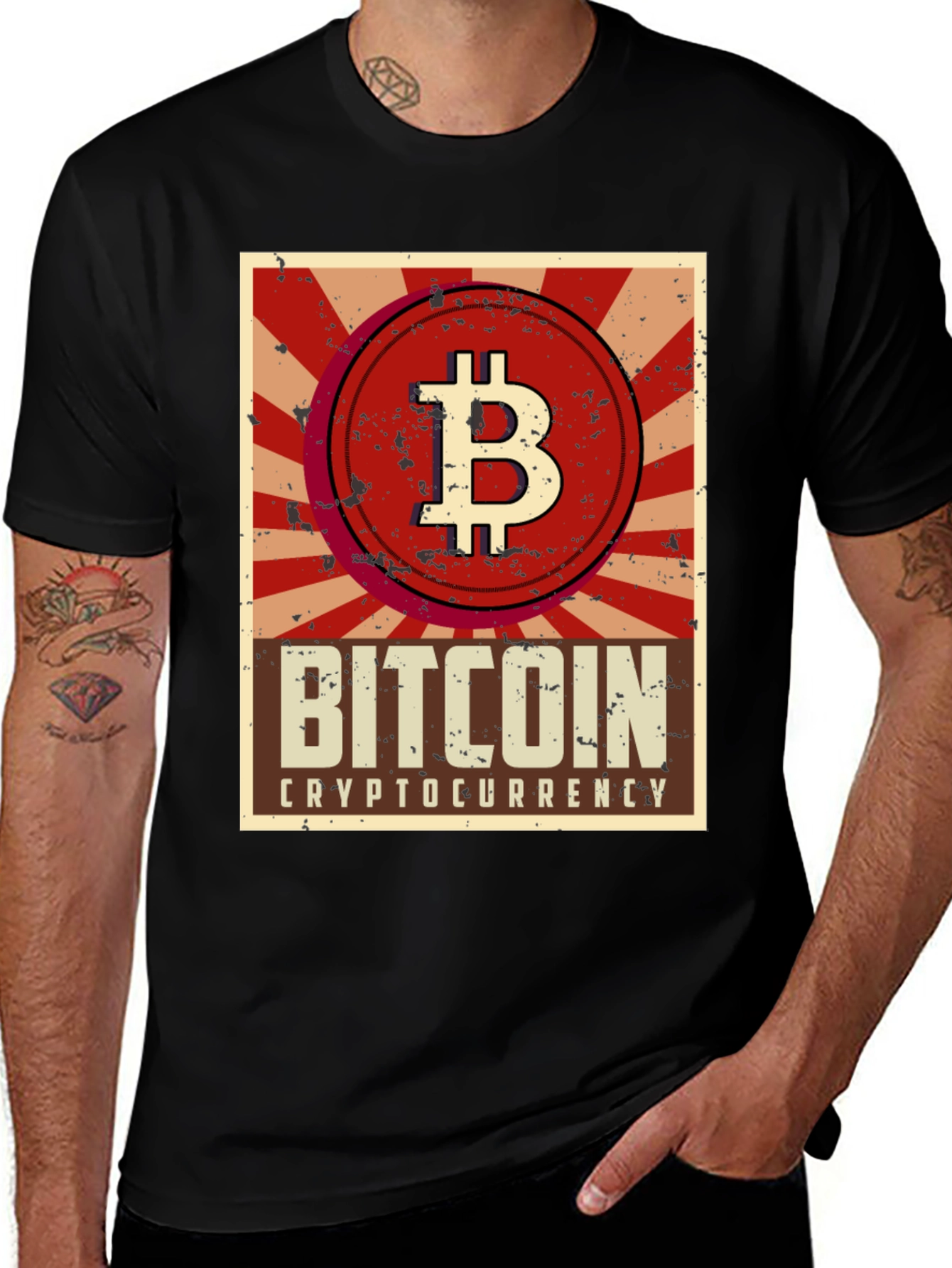 Variant 26 of Bitcoin Cryptocurrency Graphic T-Shirt
