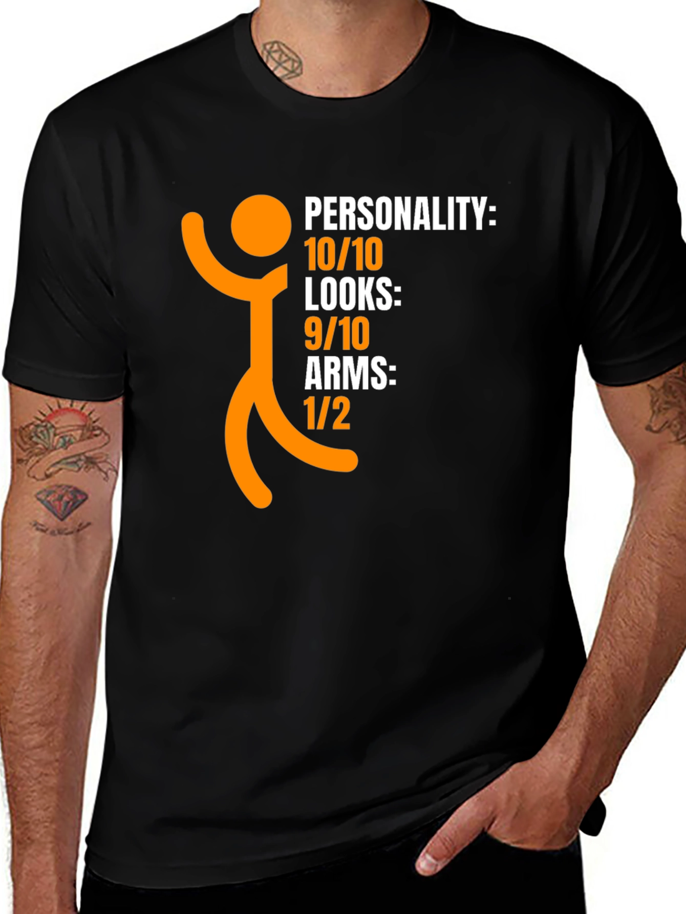 Variant 28 of Funny Personality Looks Arms Graphic T-Shirt
