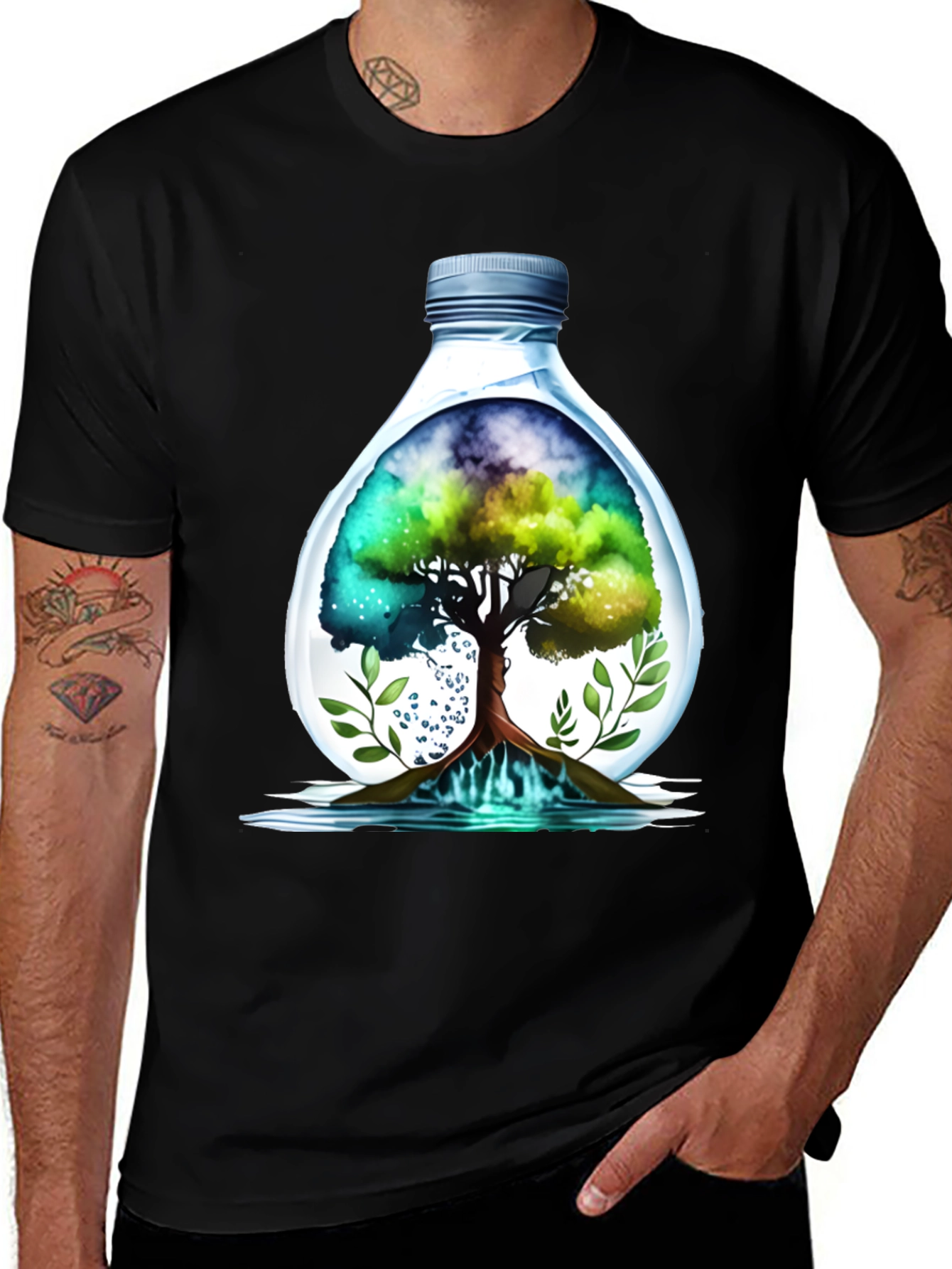 Variant 13 of Nature in a Bottle Graphic Tee - Eco-Friendly Fashion
