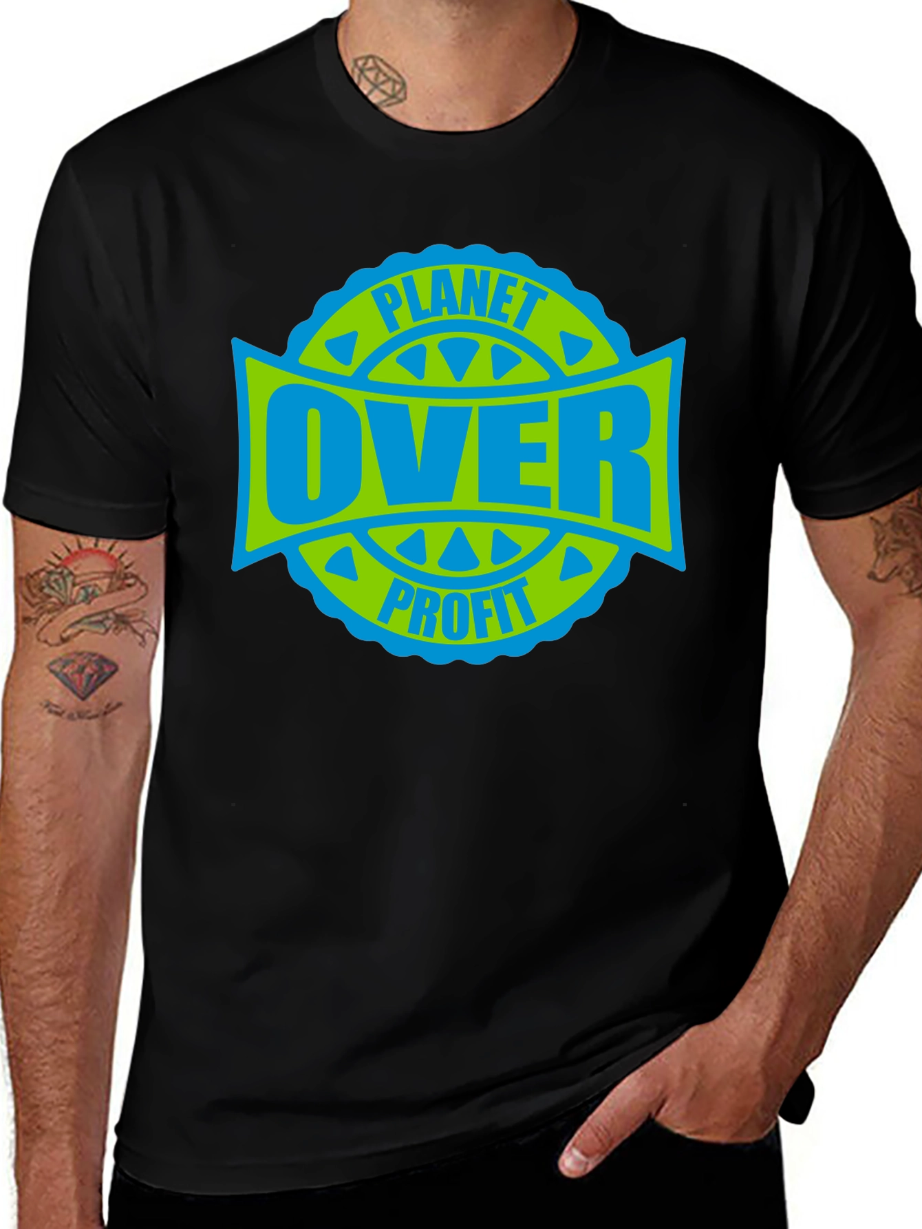 Variant 5 of Planet Over Profit Graphic T-Shirt