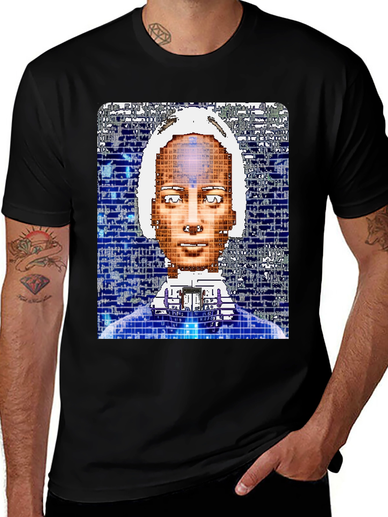 Variant 16 of Abstract Humanoid Graphic T-Shirt