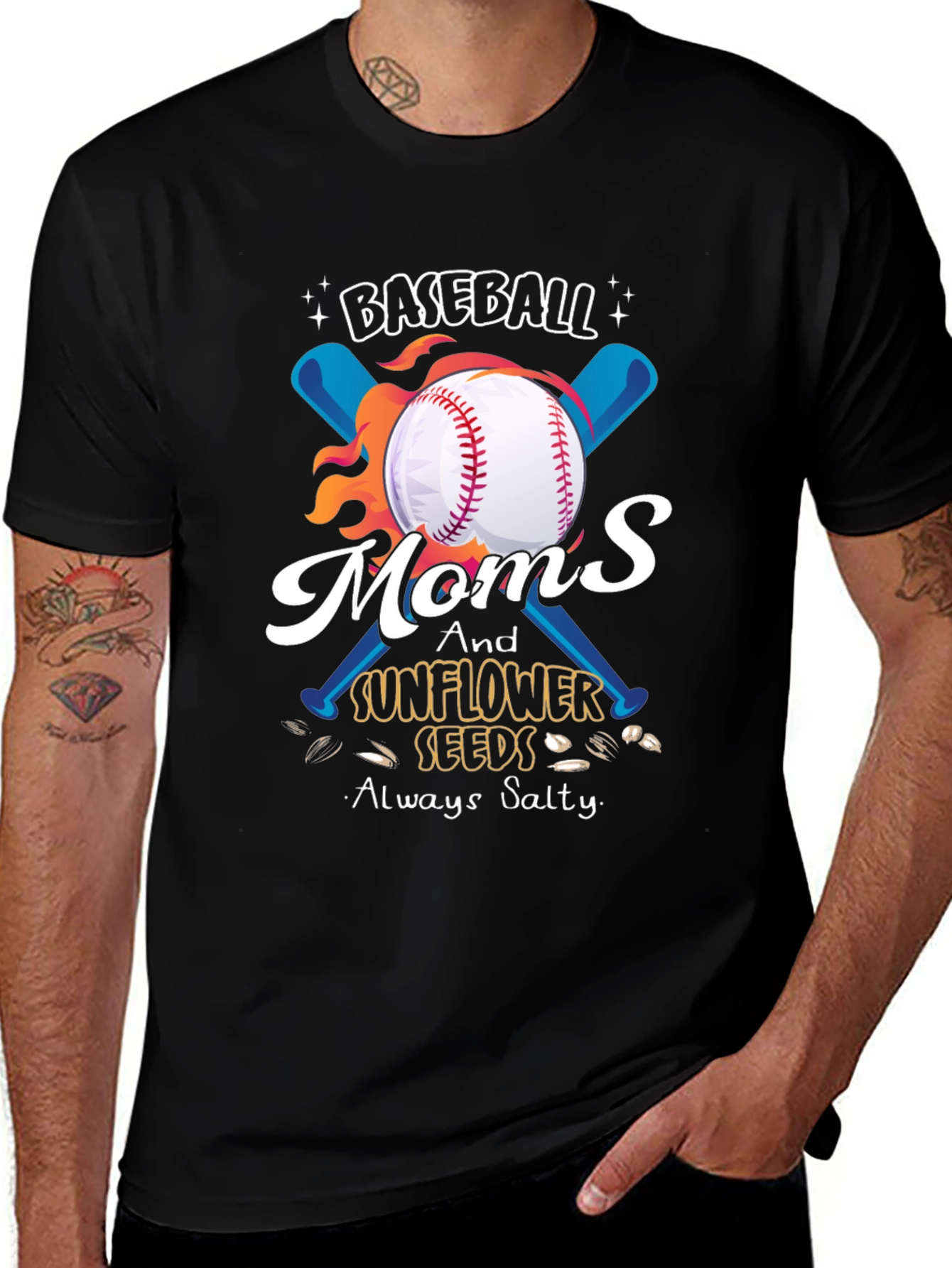 Variant 27 of Baseball Moms Always Salty T-Shirt