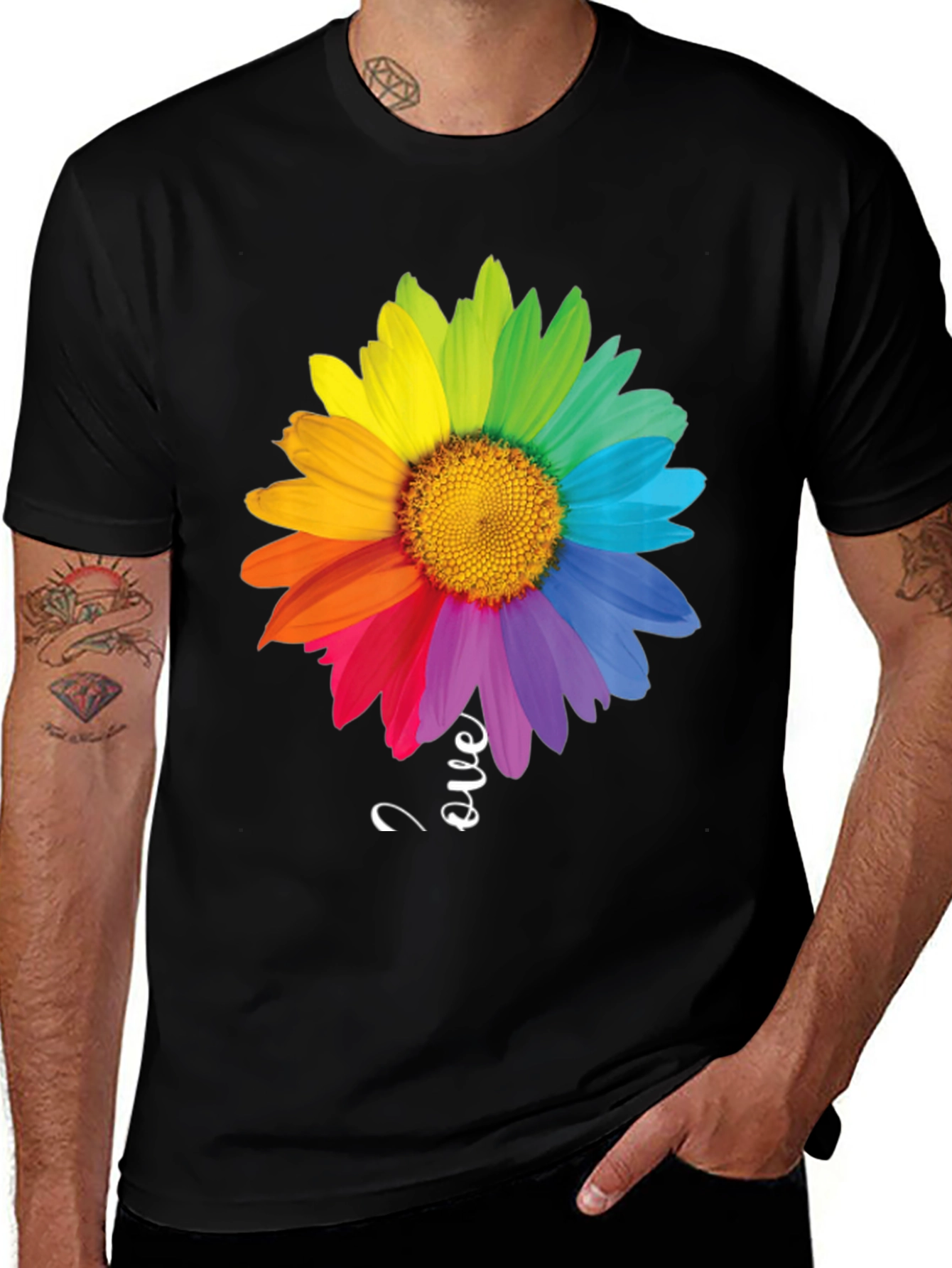 Variant 26 of Rainbow Daisy Love T-Shirt