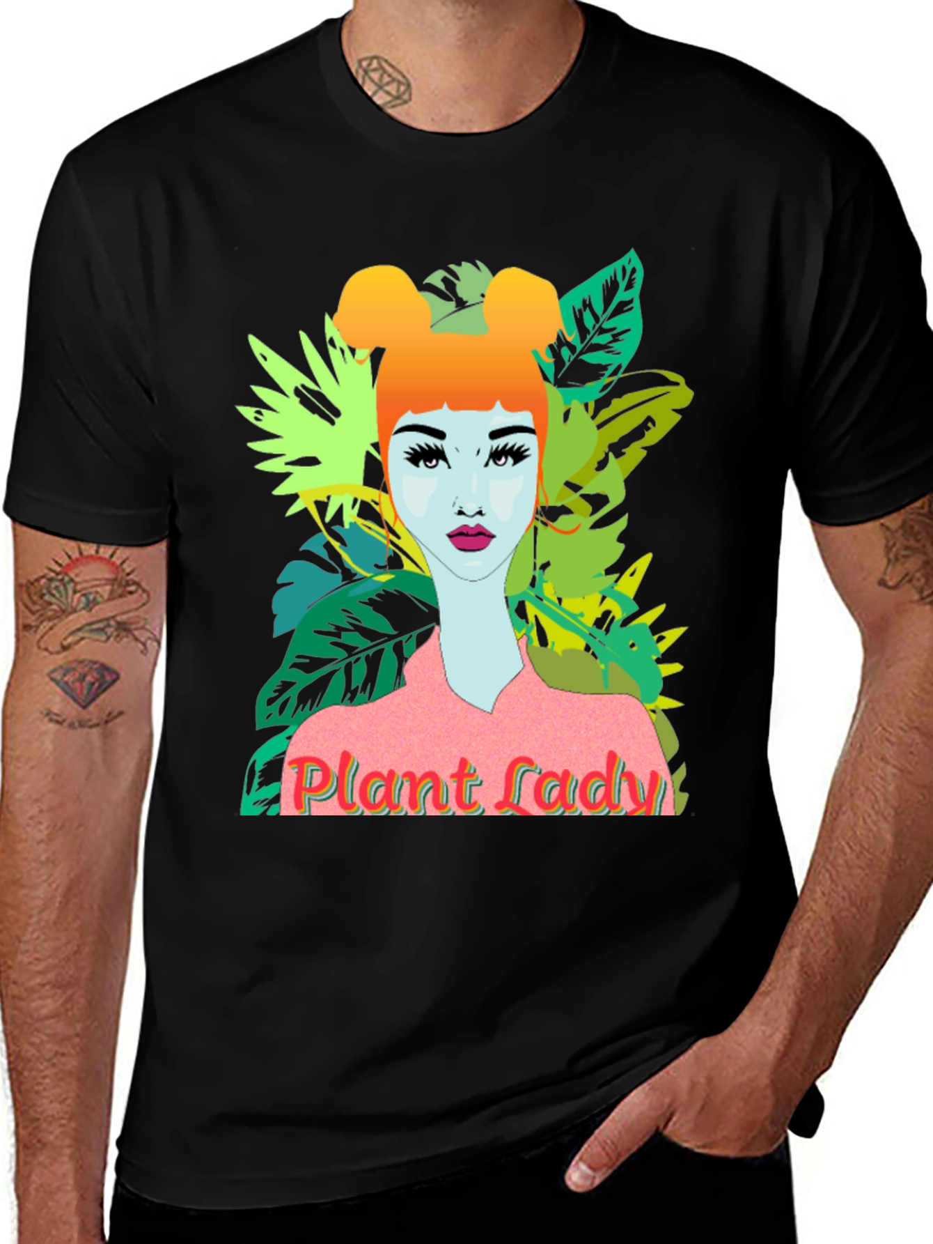 Variant 8 of Plant Lady Graphic Tee - Funky Women's T-Shirt