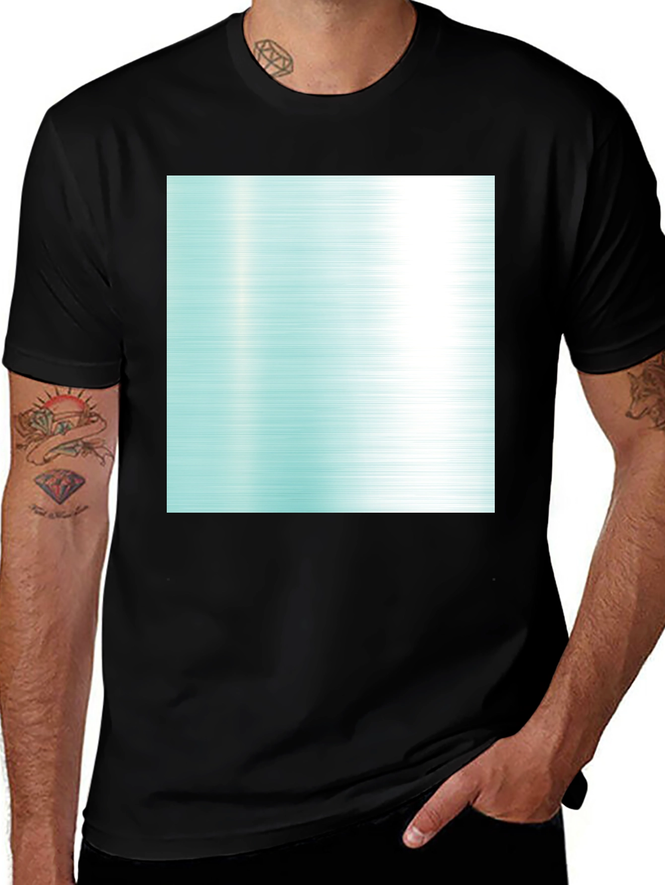 Variant 30 of Modern Graphic Tee - Abstract Aqua Design