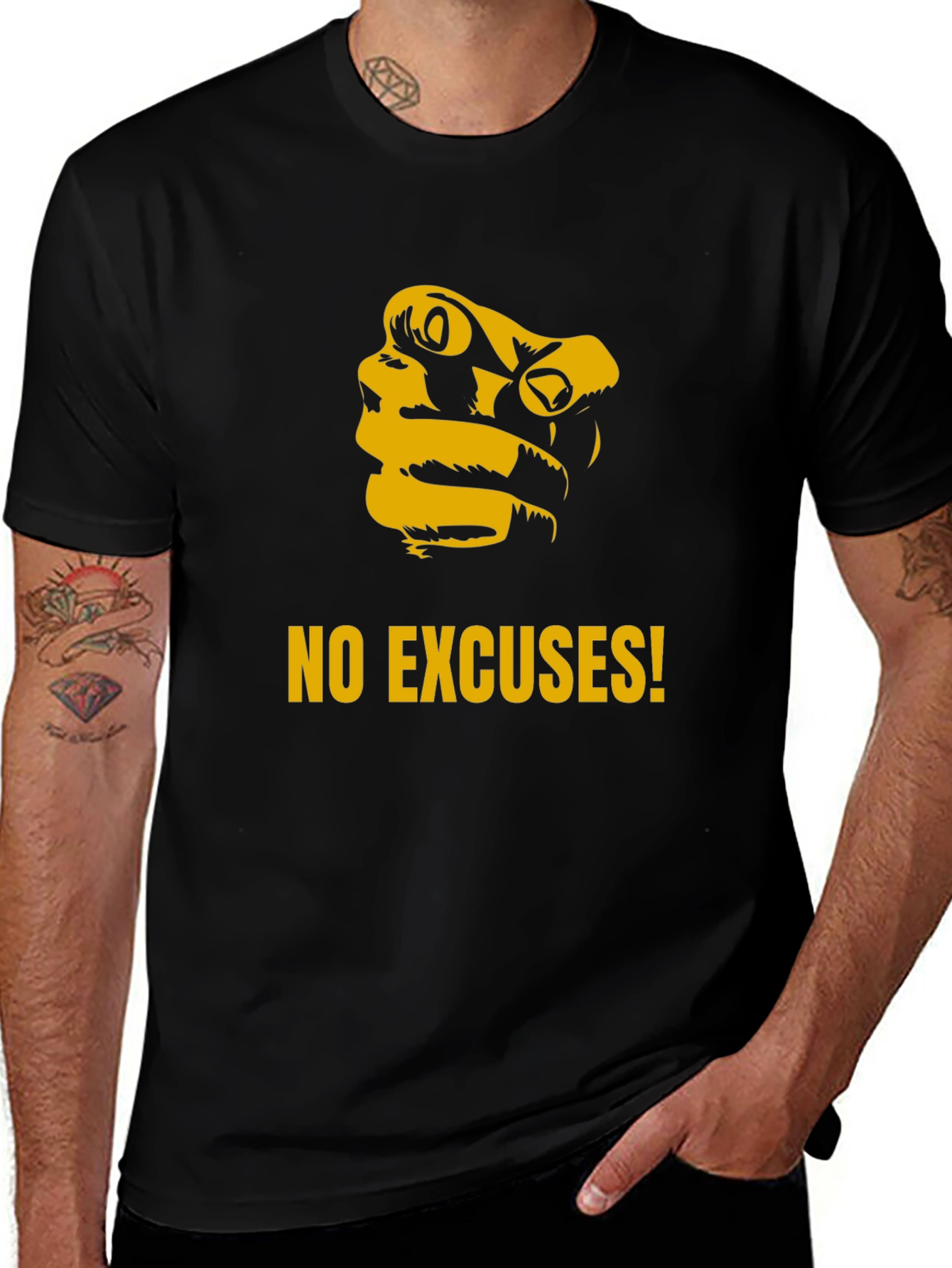 Variant 16 of No Excuses Graphic Tee - Motivational T-Shirt
