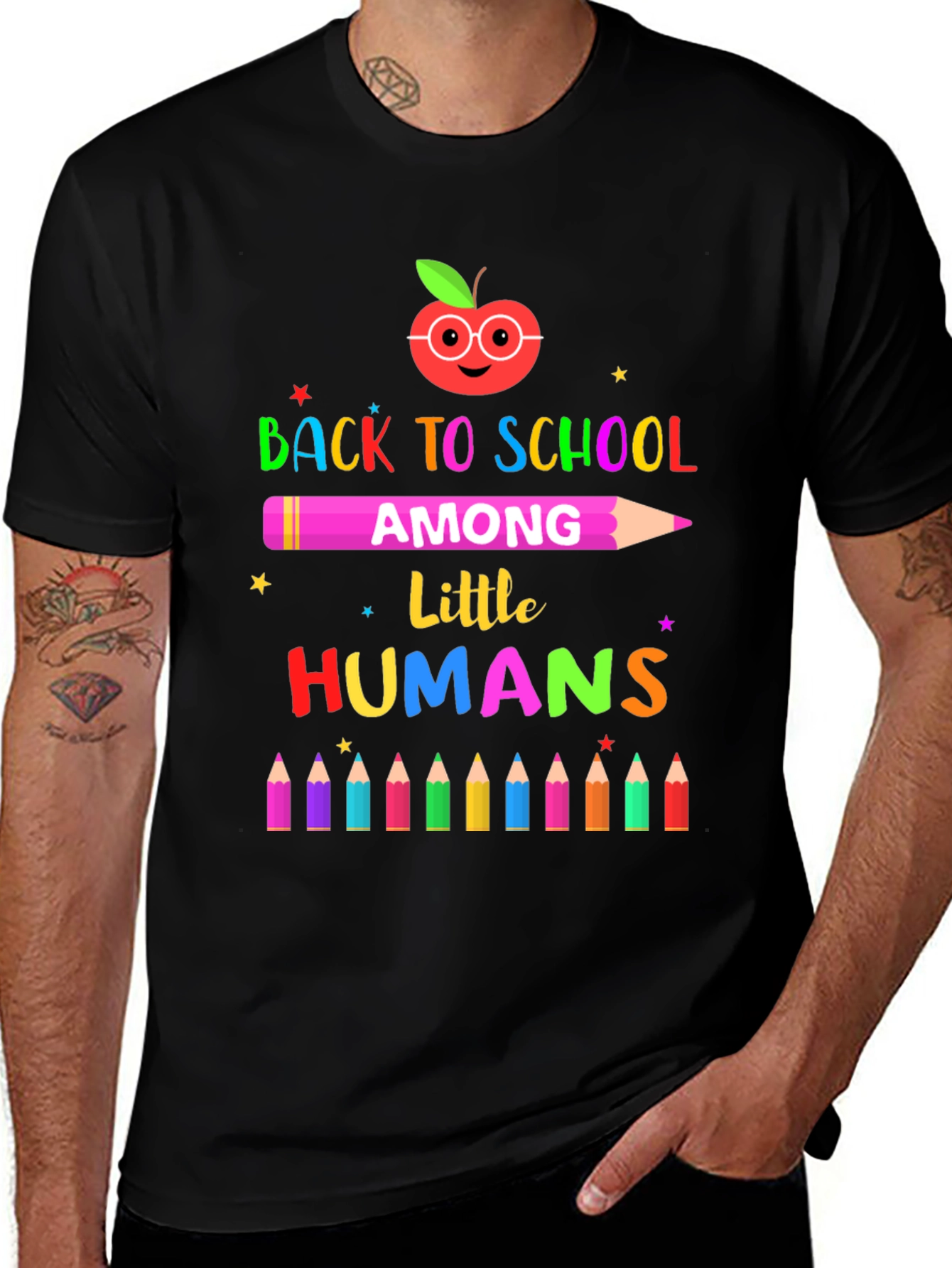 Variant 5 of Back to School Among Little Humans T-Shirt