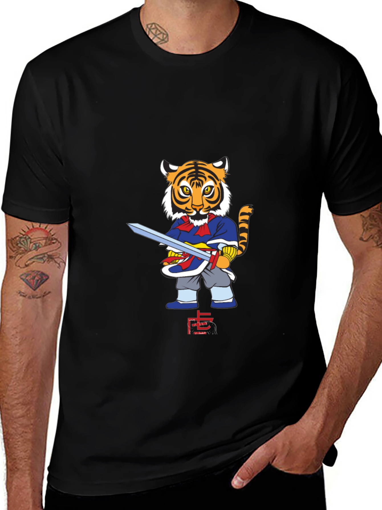 Variant 28 of Tiger Warrior Graphic Tee - Unique Design