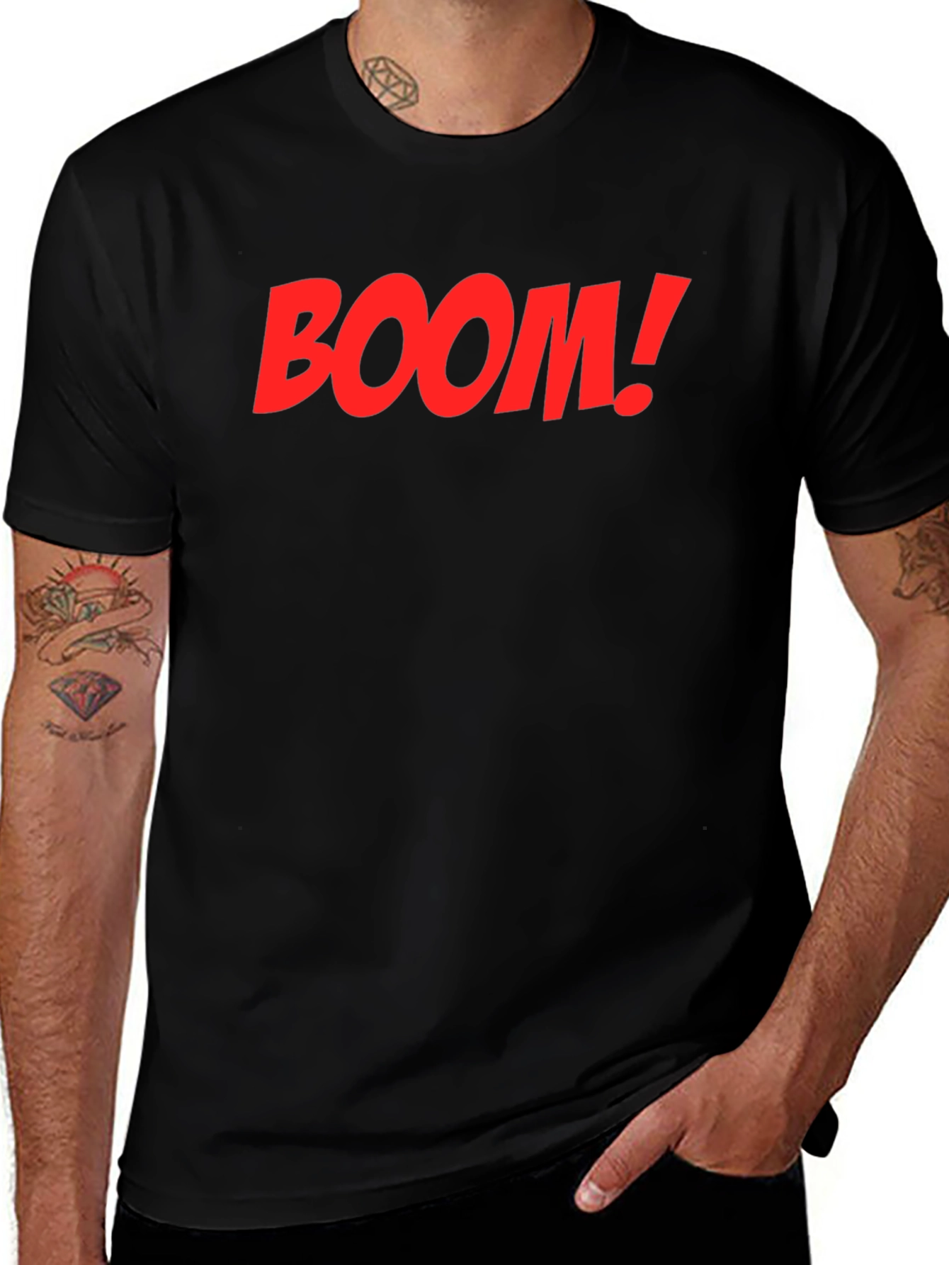 Variant 26 of BOOM! Graphic Print Crew Neck T-Shirt
