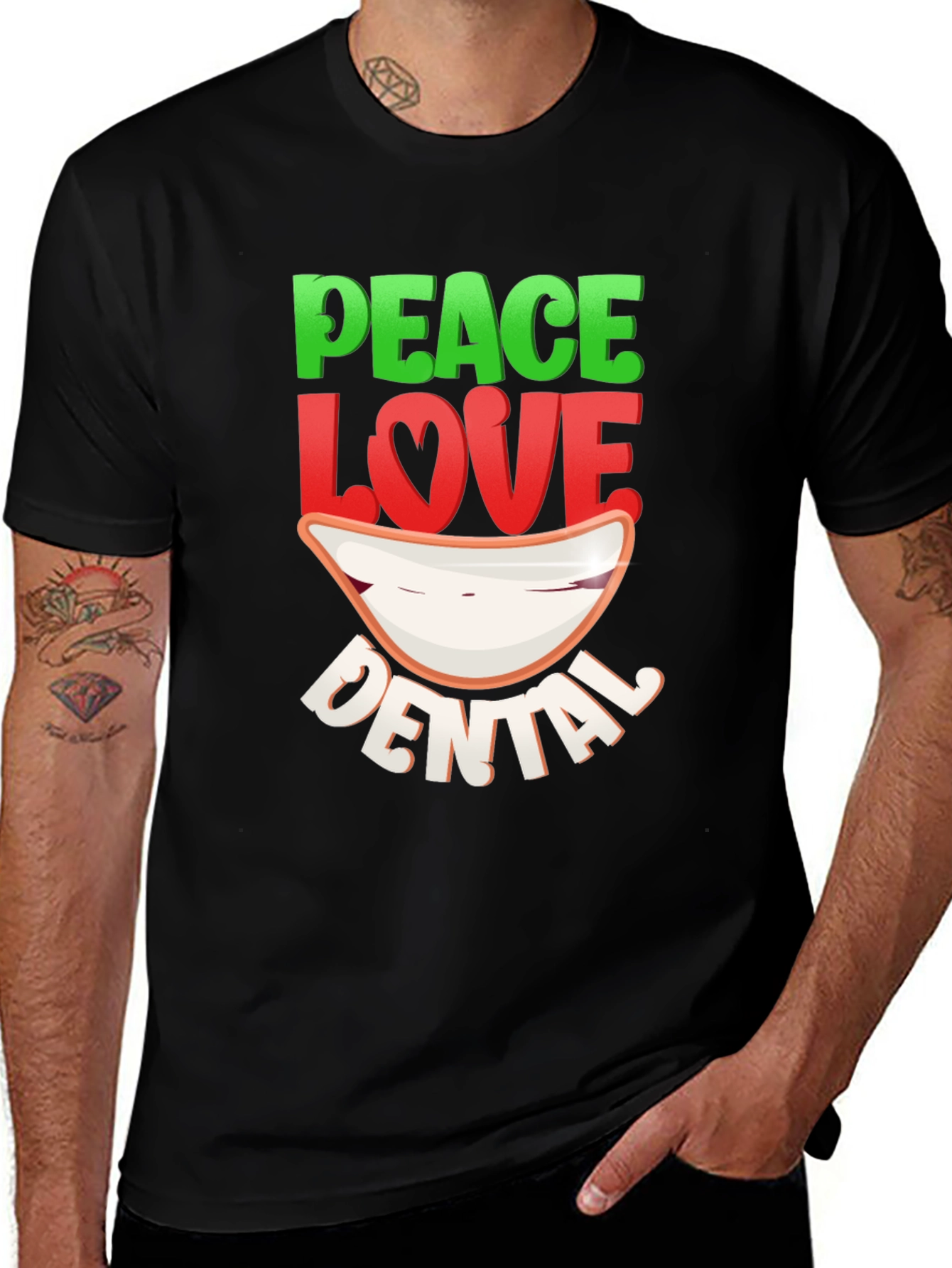 Variant 26 of Peace Love Dental T-Shirt - Dentist Gift