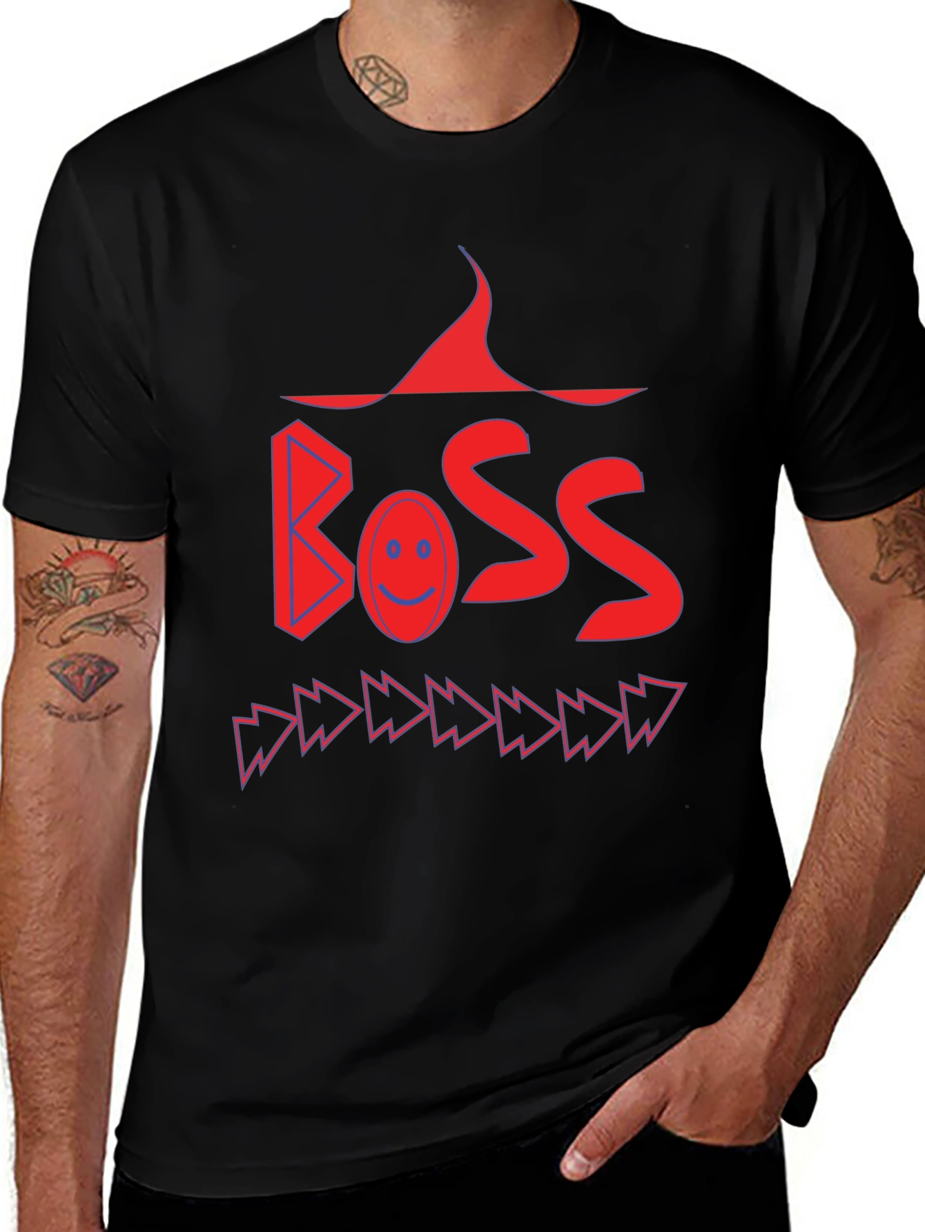 Variant 7 of Boss Graphic T-Shirt - Bold Red Design