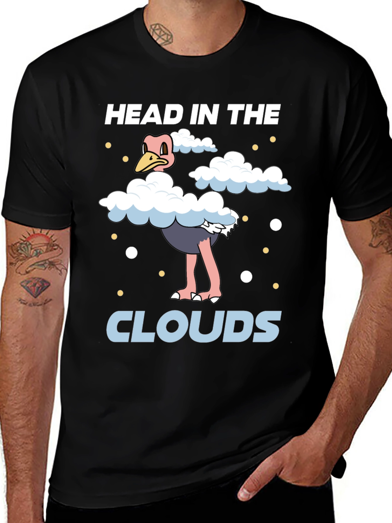 Variant 16 of Head in the Clouds Ostrich Graphic T-Shirt