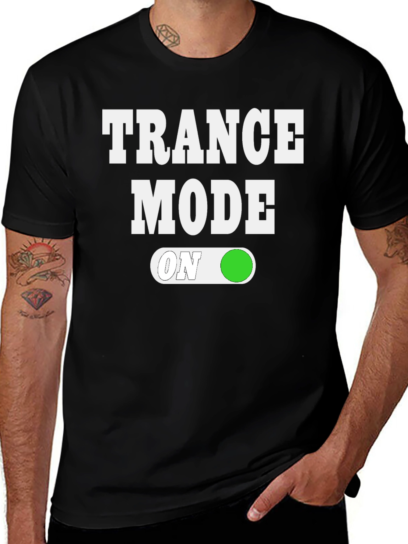 Variant 21 of Trance Mode On T-Shirt - Black Graphic Tee