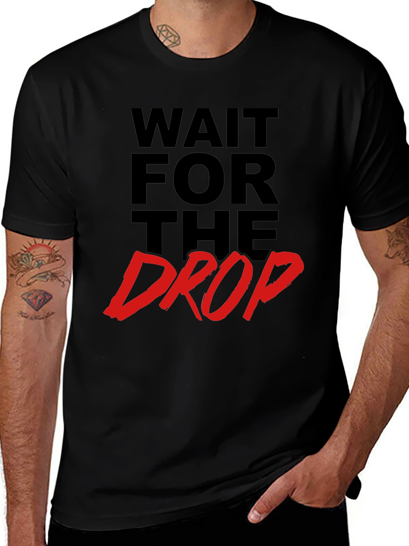 Variant 21 of Wait for the Drop Graphic Tee - Black T-Shirt