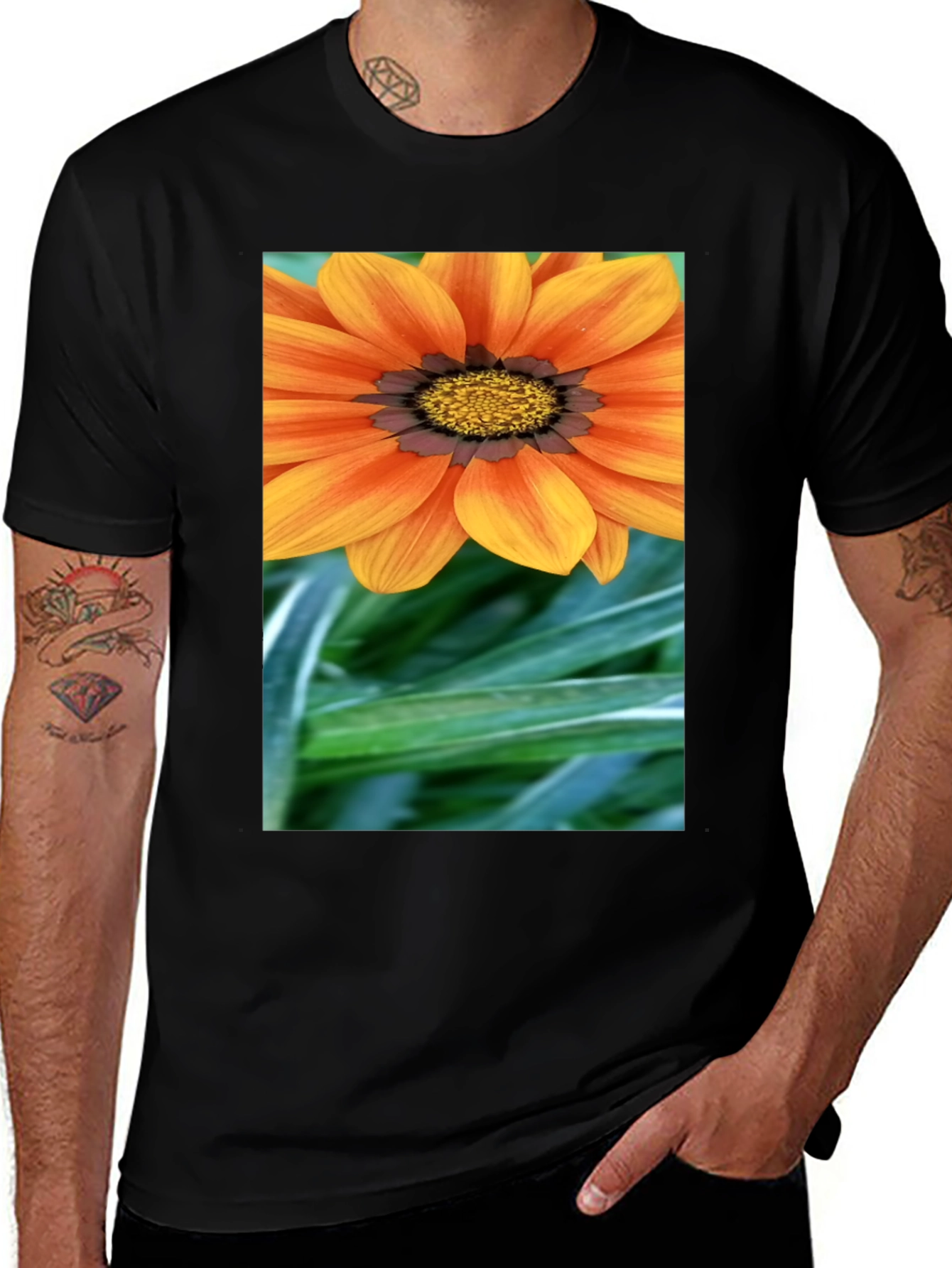 Variant 28 of Orange Flower Graphic Tee