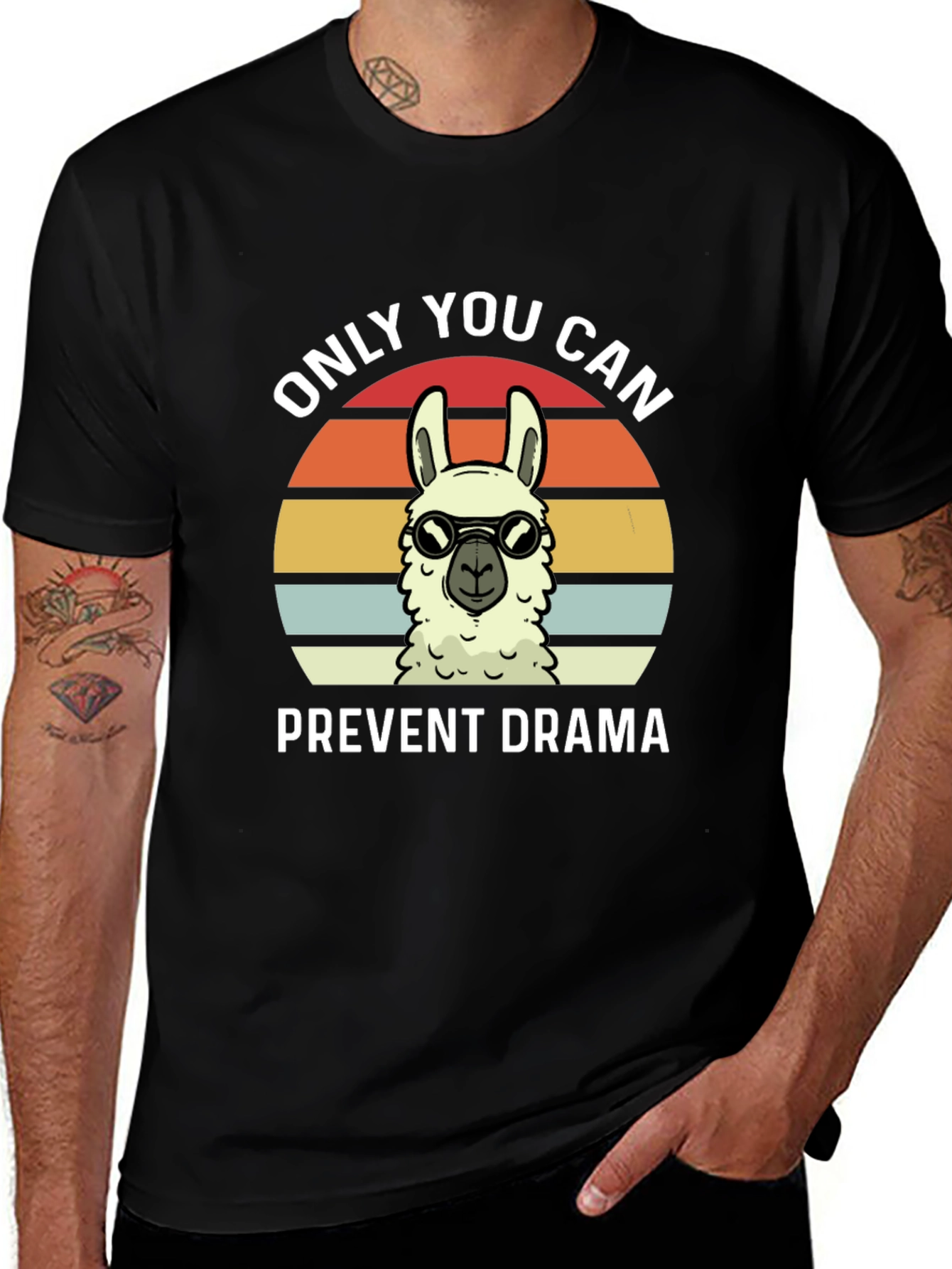 Variant 25 of Funny Llama Drama Prevention T-Shirt