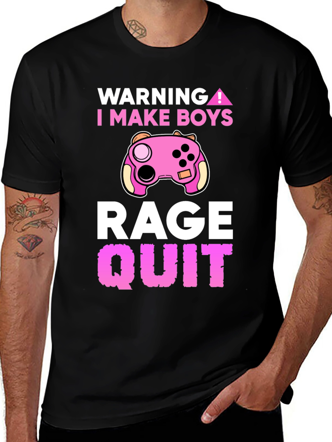 Variant 29 of Warning! I Make Boys Rage Quit T-Shirt - Gamer Tee