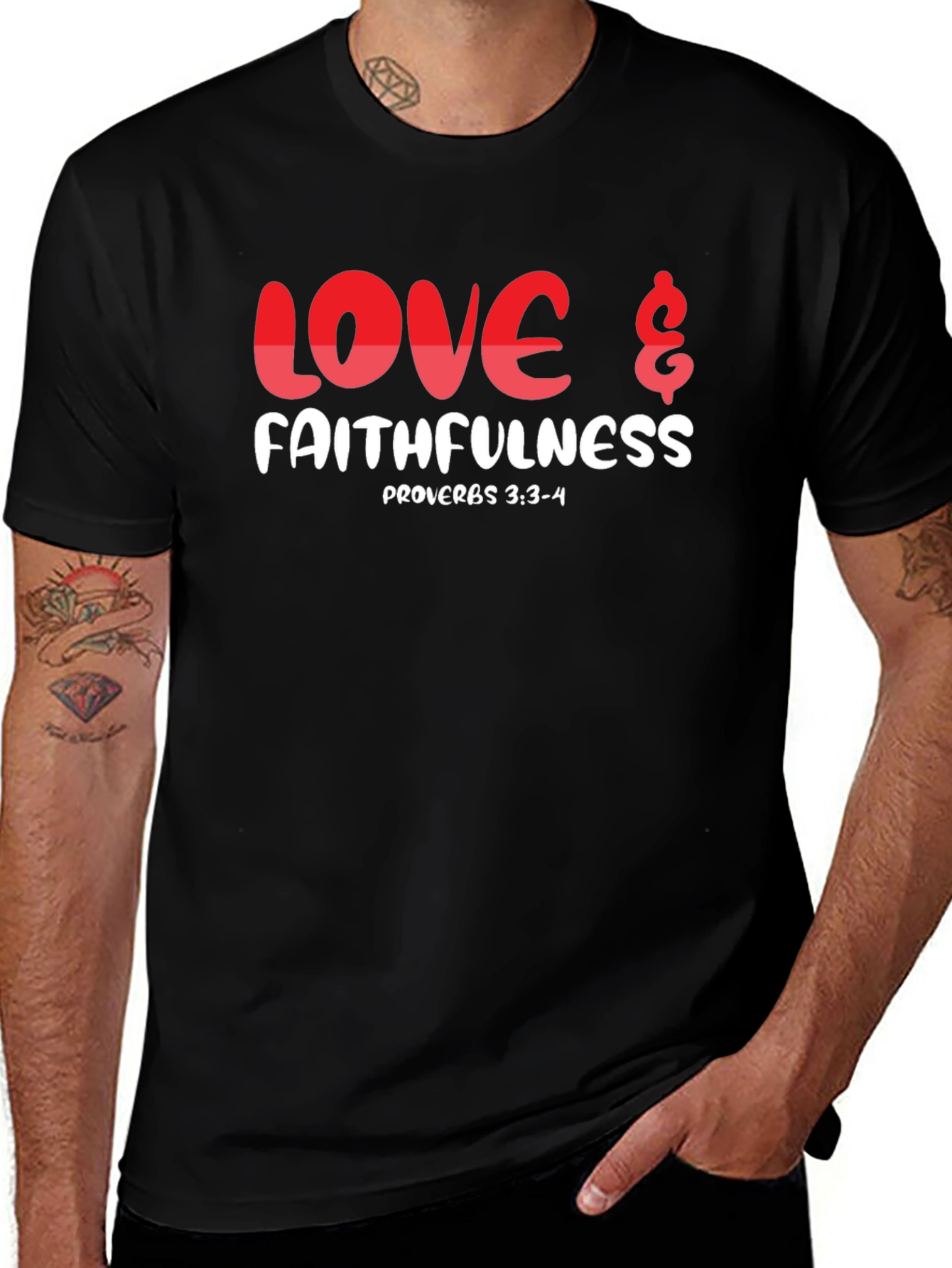 Variant 28 of Love & Faithfulness Proverbs Graphic T-Shirt