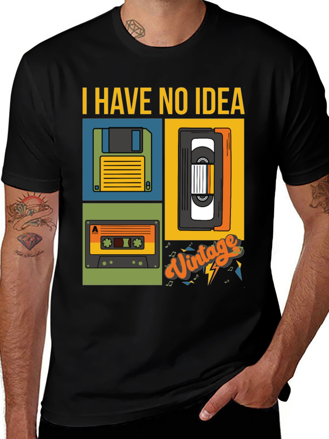 Variant 25 of Retro Tech T-Shirt - I Have No Idea Vintage Style
