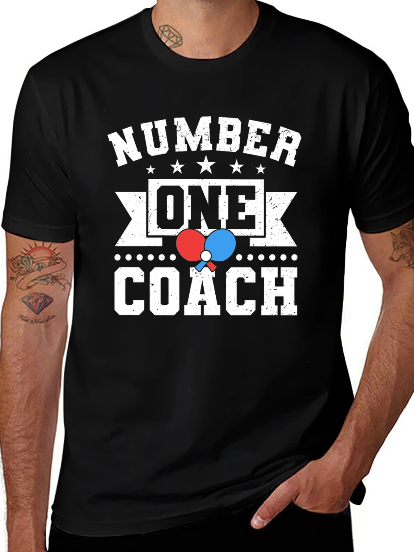 Number One Coach T-Shirt - Table Tennis Gift