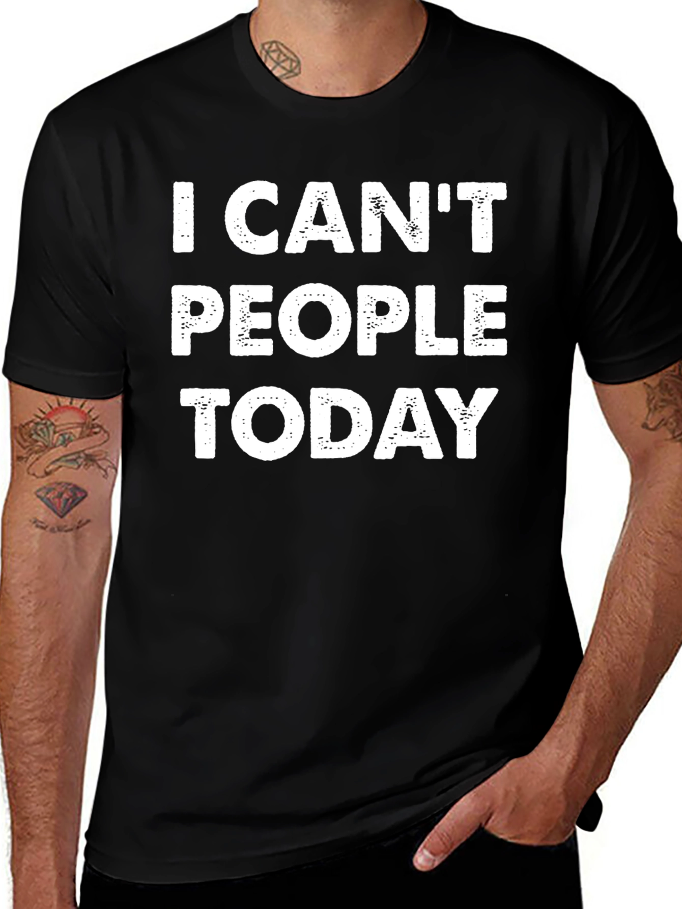 Variant 8 of Funny "I Can't People Today" Graphic T-Shirt
