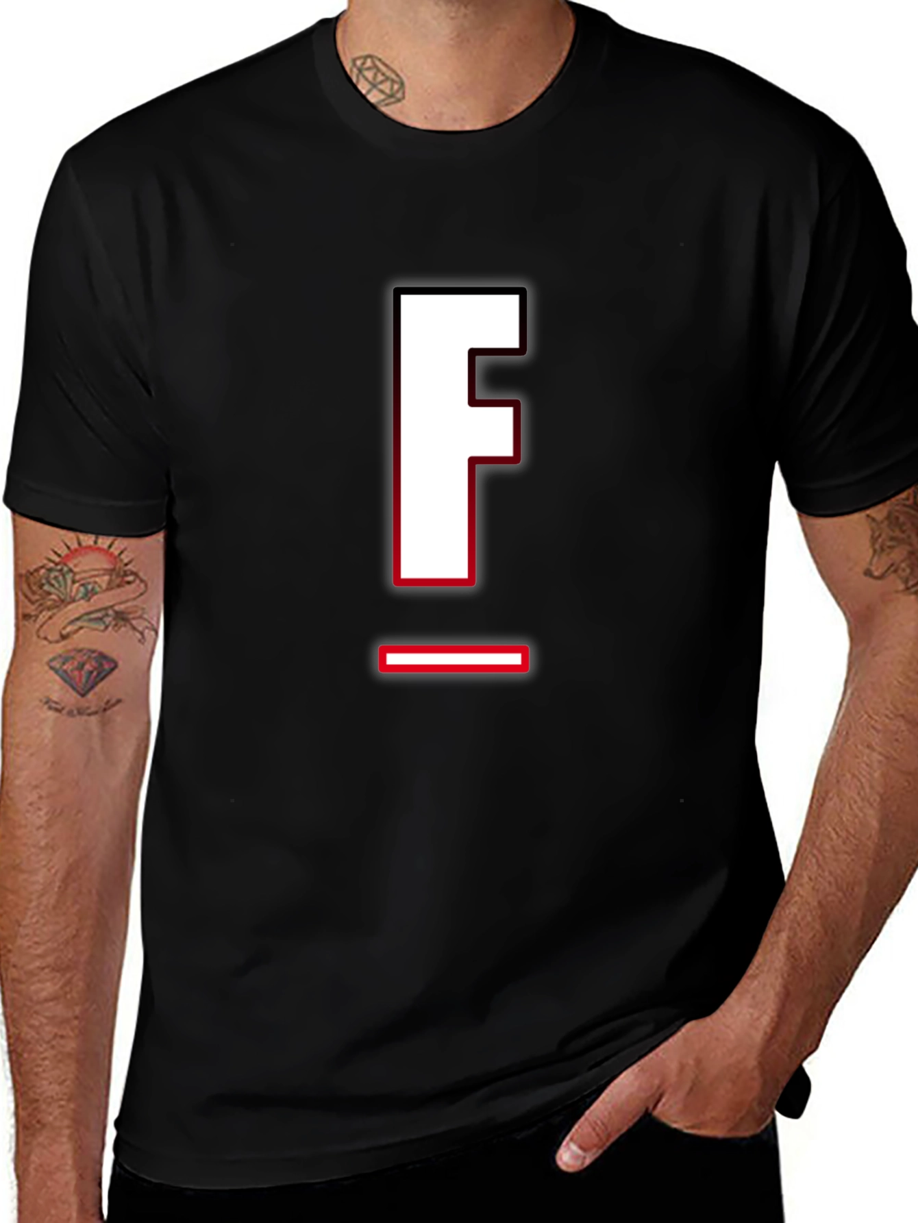 Variant 17 of Letter F Graphic T-Shirt - Casual Style