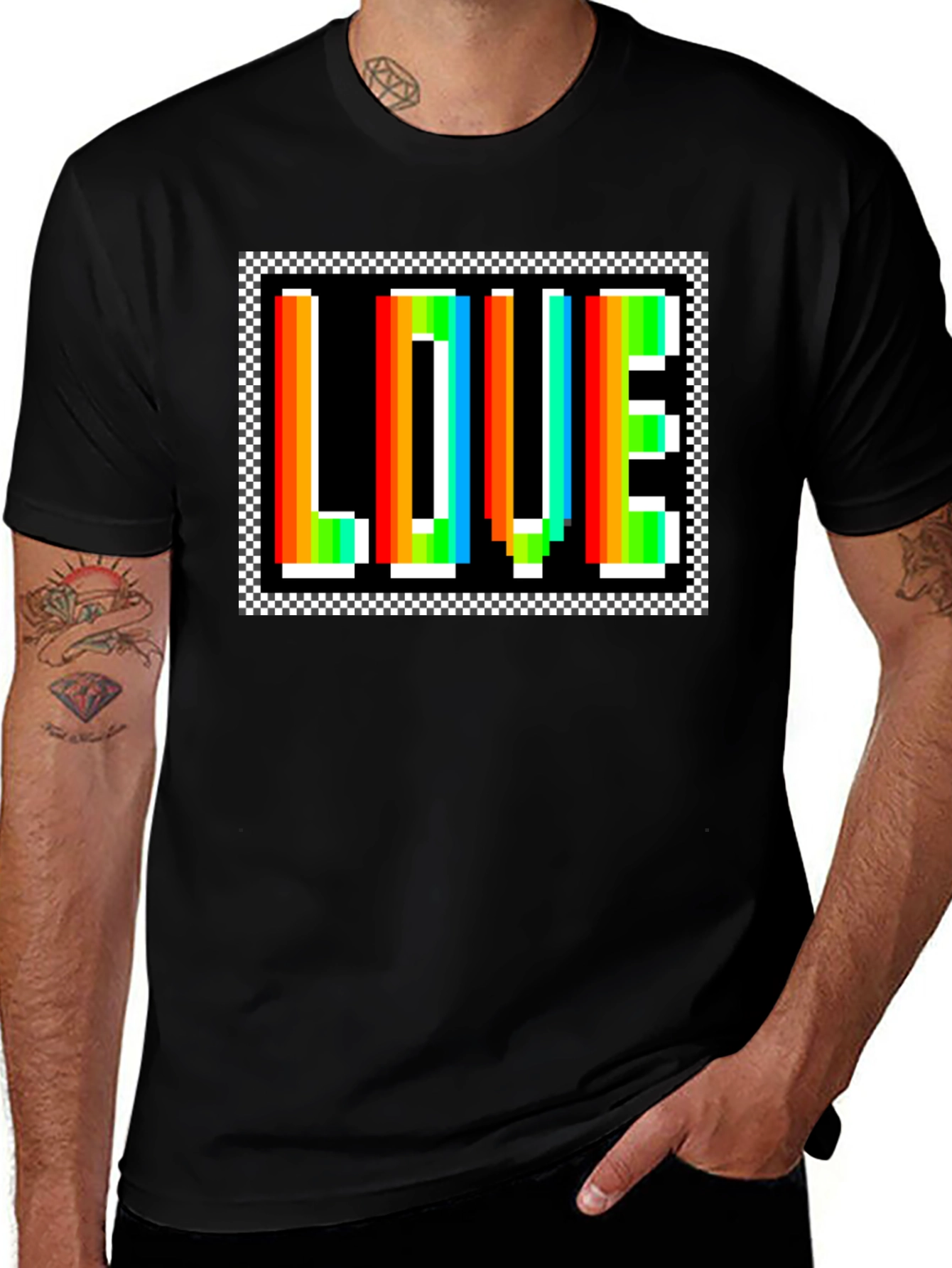Variant 15 of Retro Pixel Love T-Shirt - Bold & Colorful!