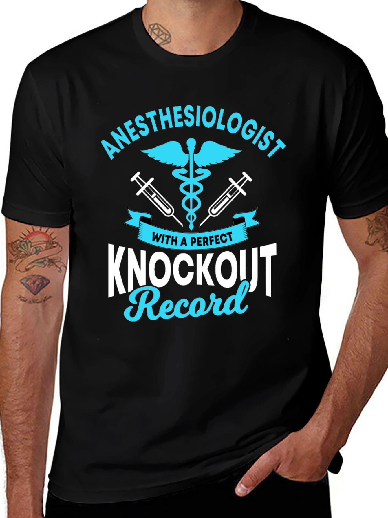 Variant 19 of Anesthesiologist Knockout Record Graphic Tee