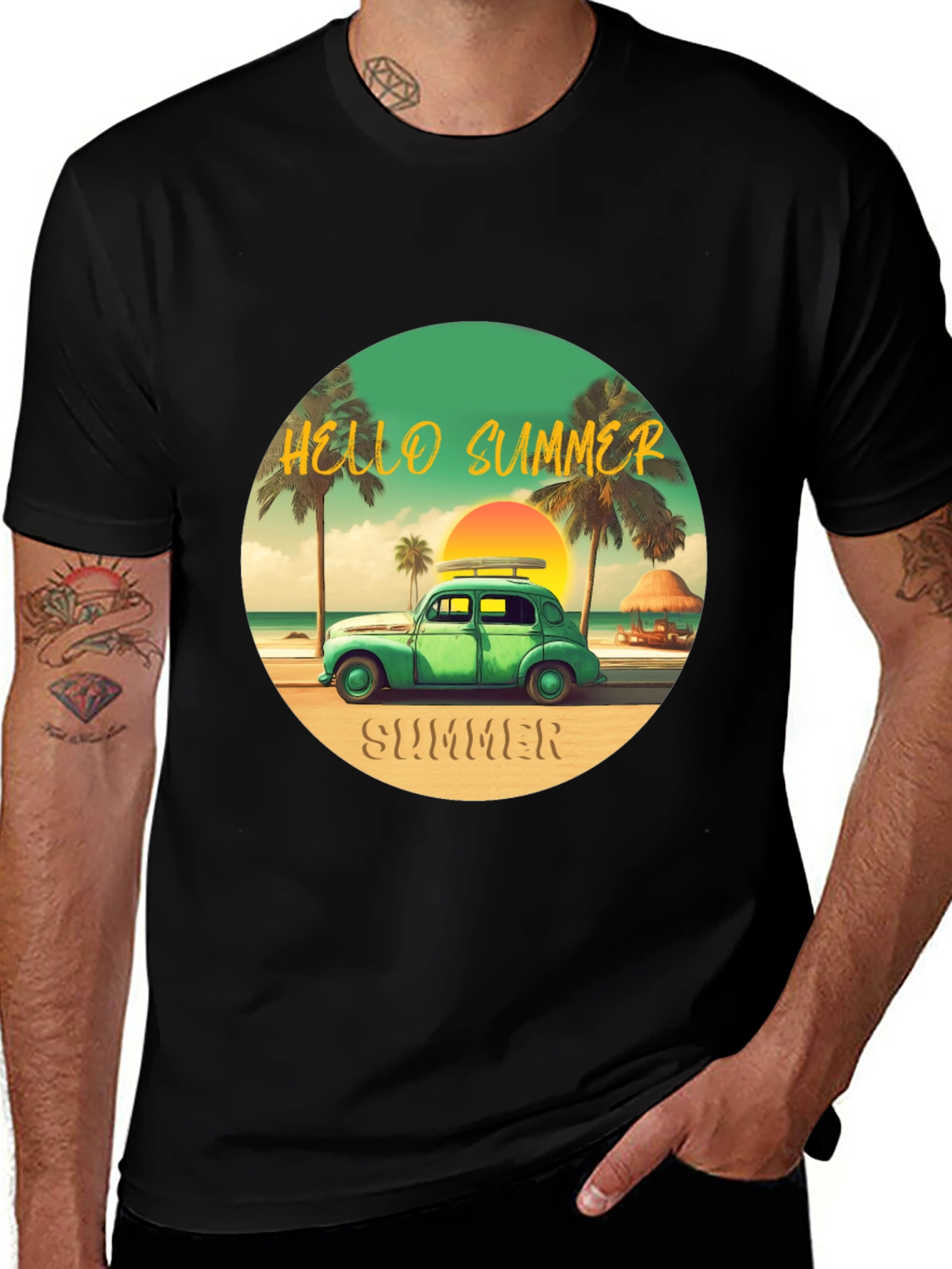 Variant 3 of Summer Beach Car T-Shirt