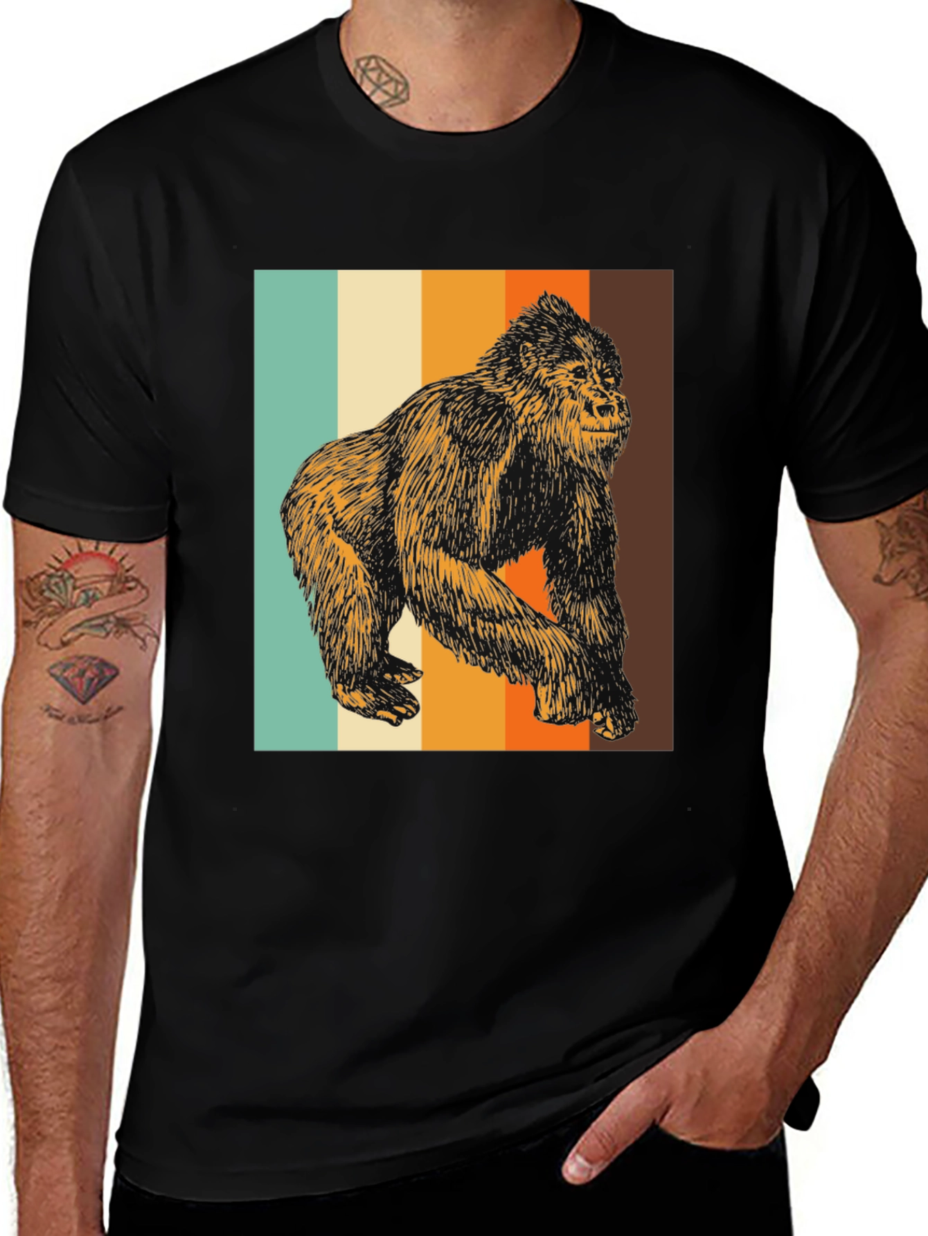 Variant 24 of Retro Gorilla Graphic Tee - Cool Animal T-Shirt