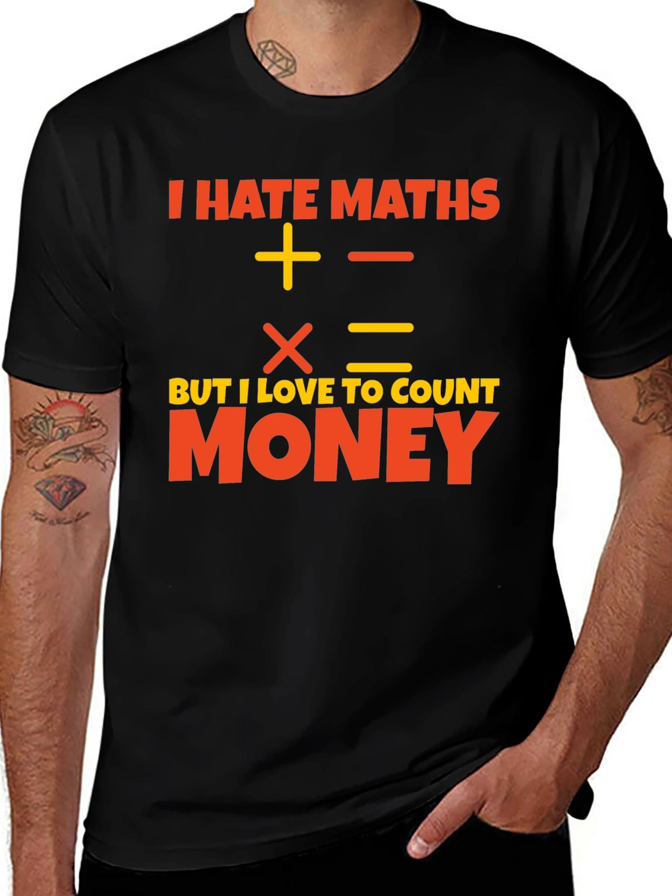 Variant 5 of I Hate Maths Money Graphic T-Shirt