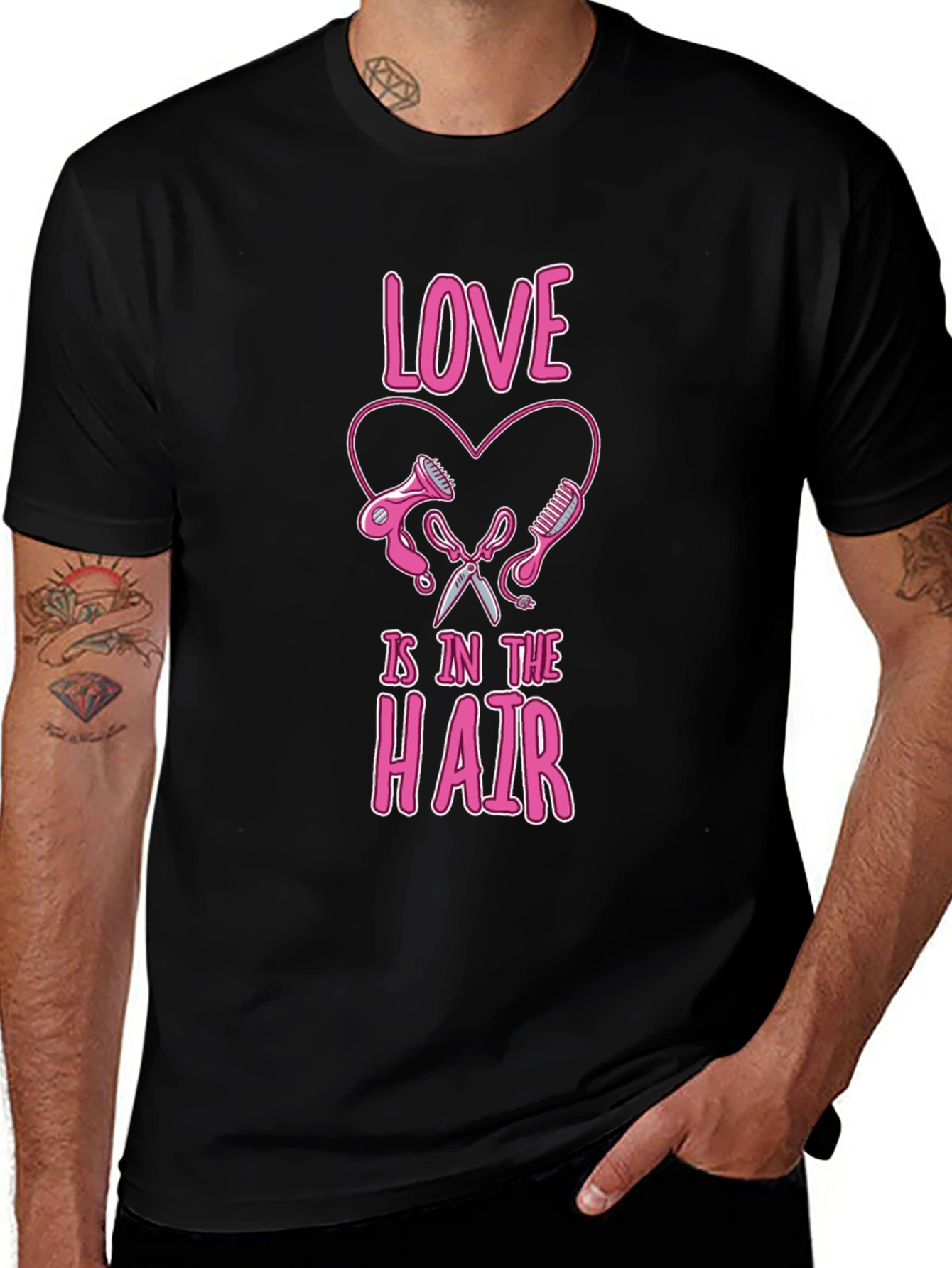 Variant 19 of Love is in the Hair Stylist T-Shirt