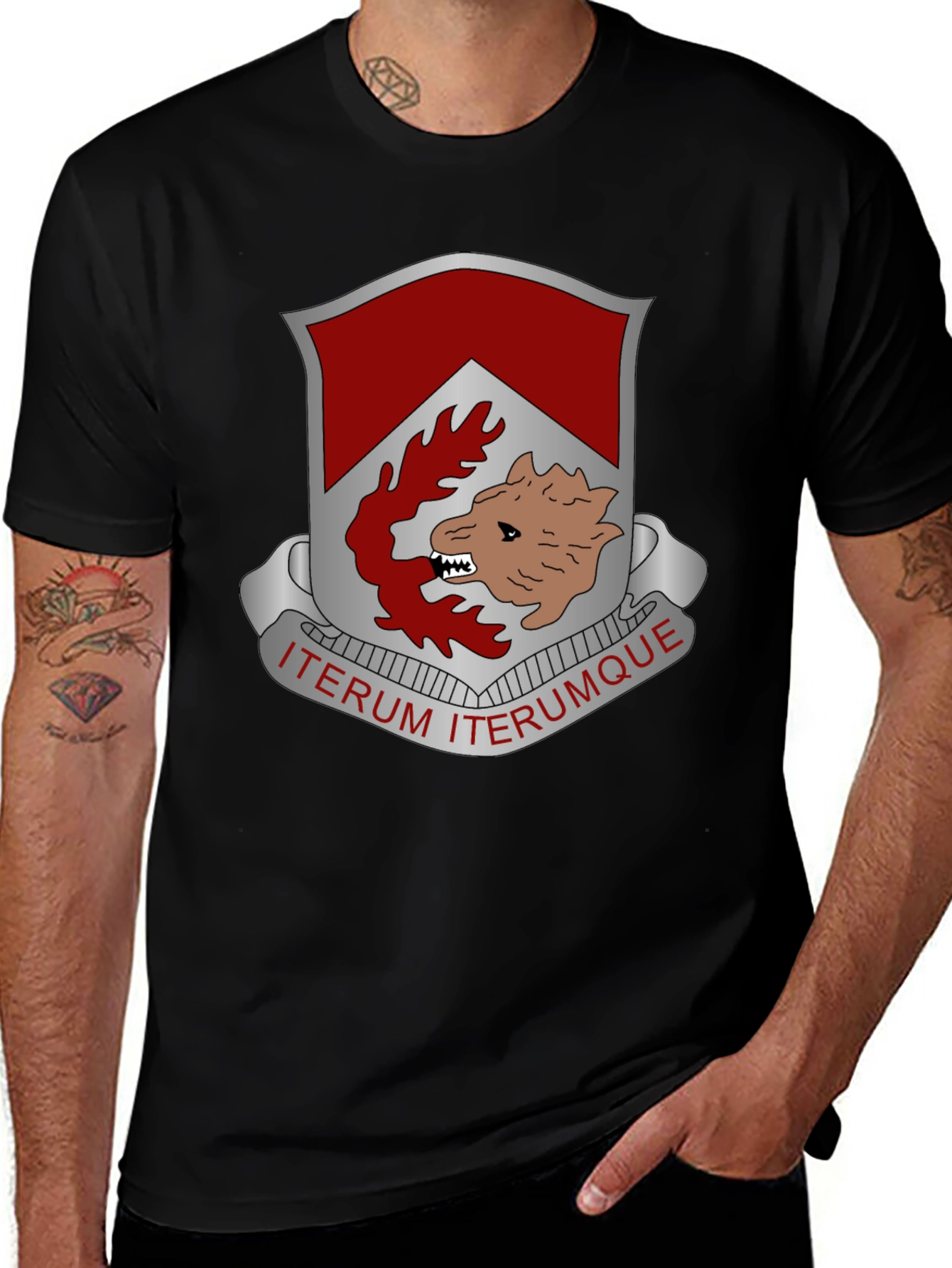 Variant 29 of Iterum Iterumque T-Shirt - Military Unit Emblem