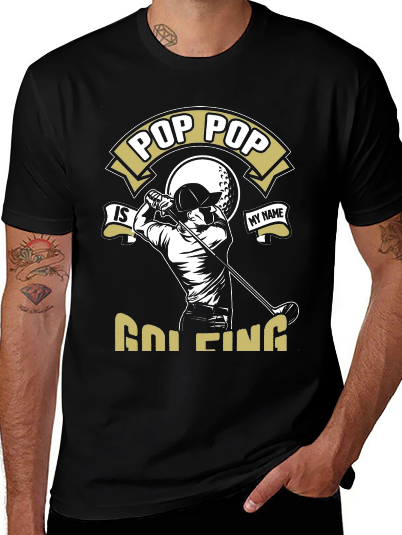 Variant 6 of Pop Pop is Golfing T-Shirt