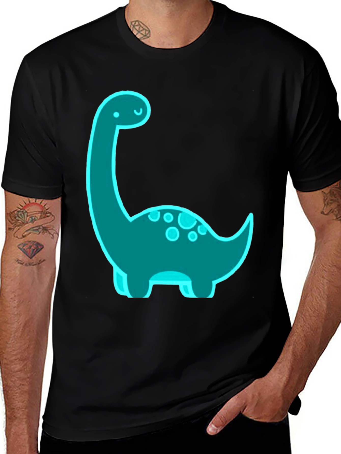 Variant 8 of Dino Graphic Tee - Black
