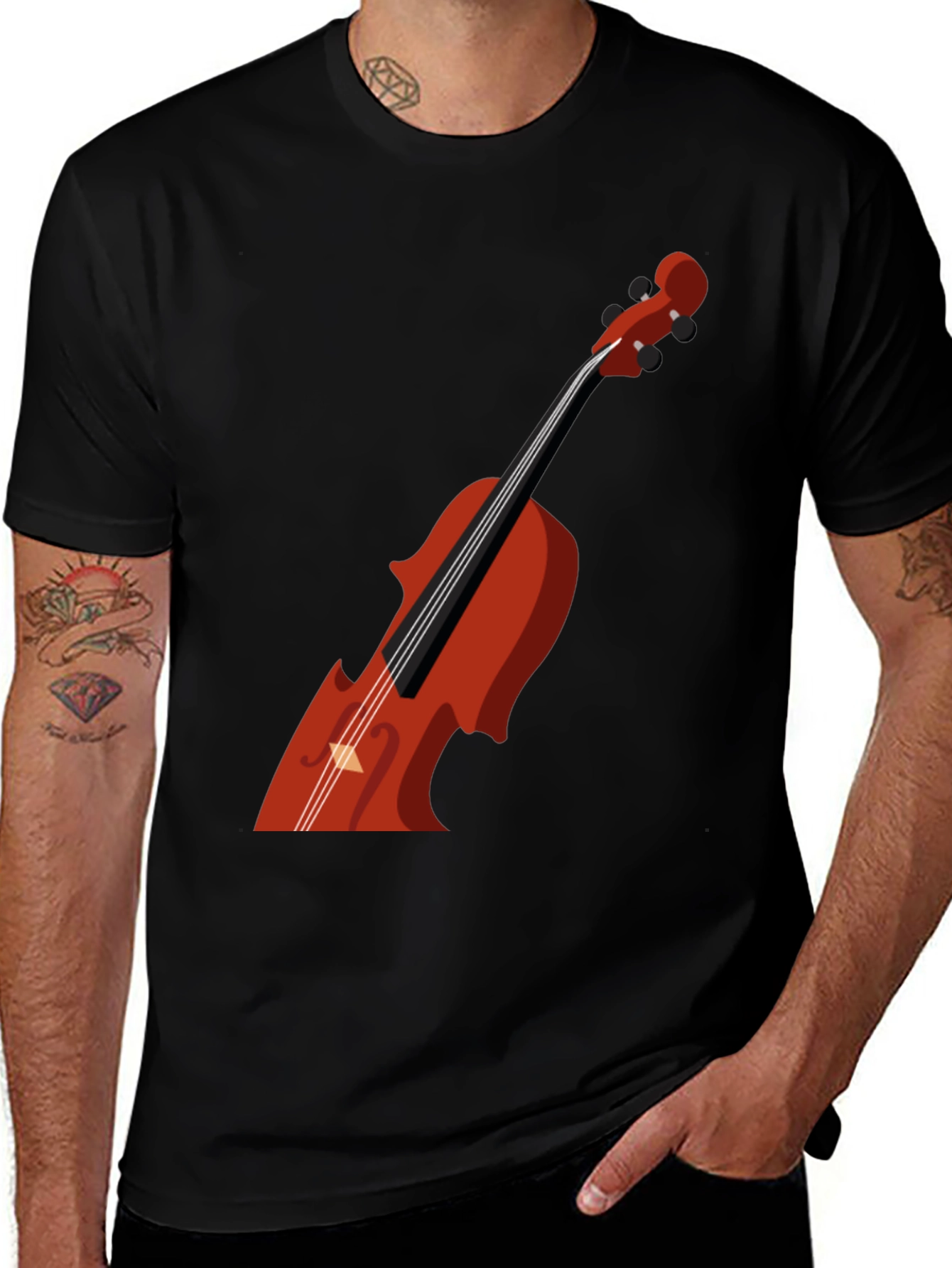 Variant 20 of Cello Graphic Black T-Shirt