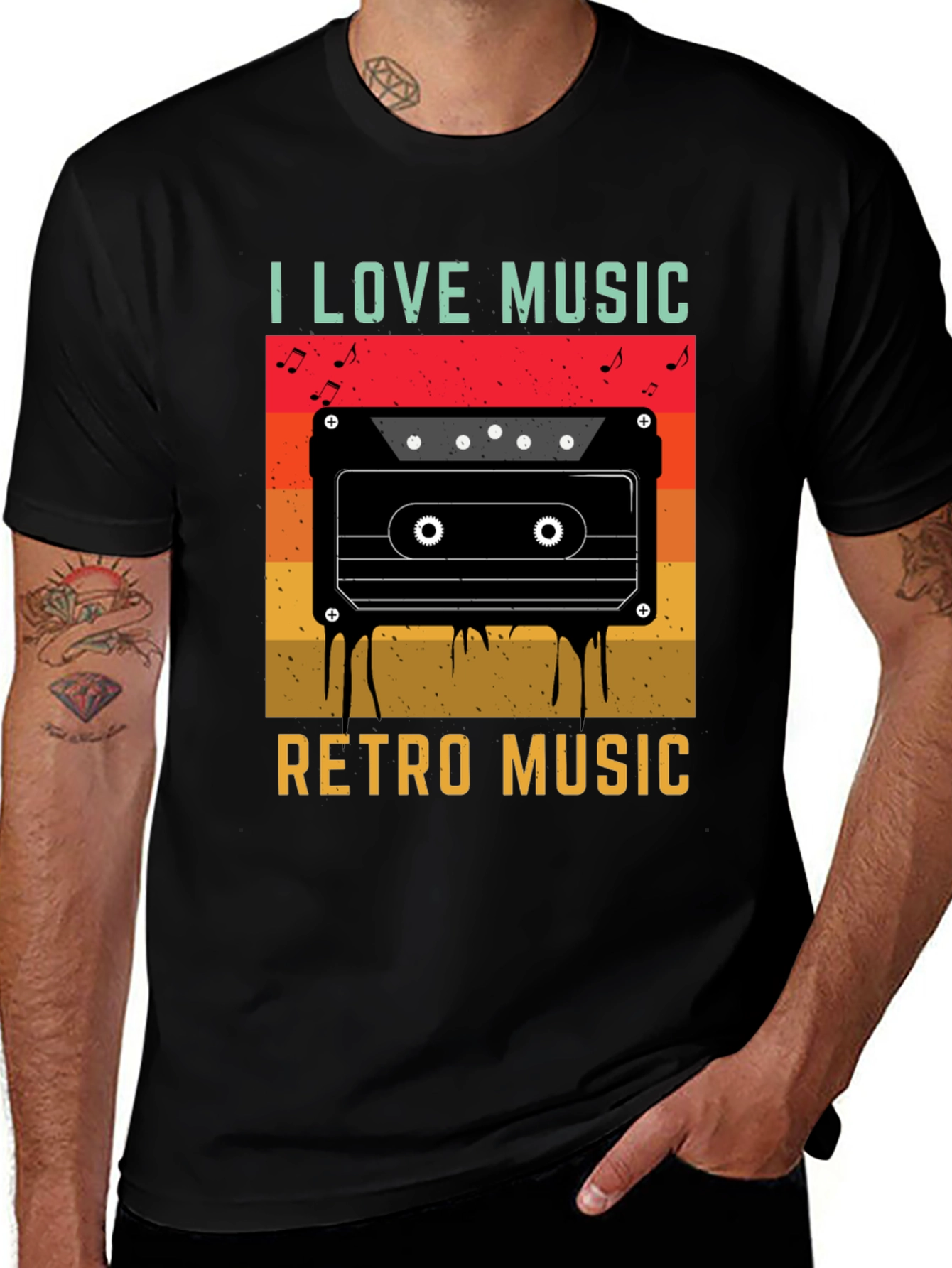 Variant 19 of I Love Music Retro Cassette T-Shirt