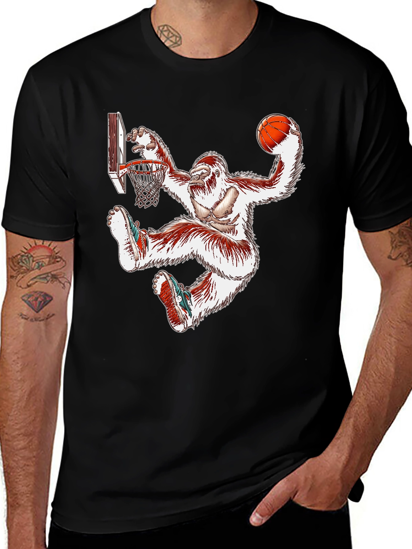 Basketball Yeti Graphic T-Shirt