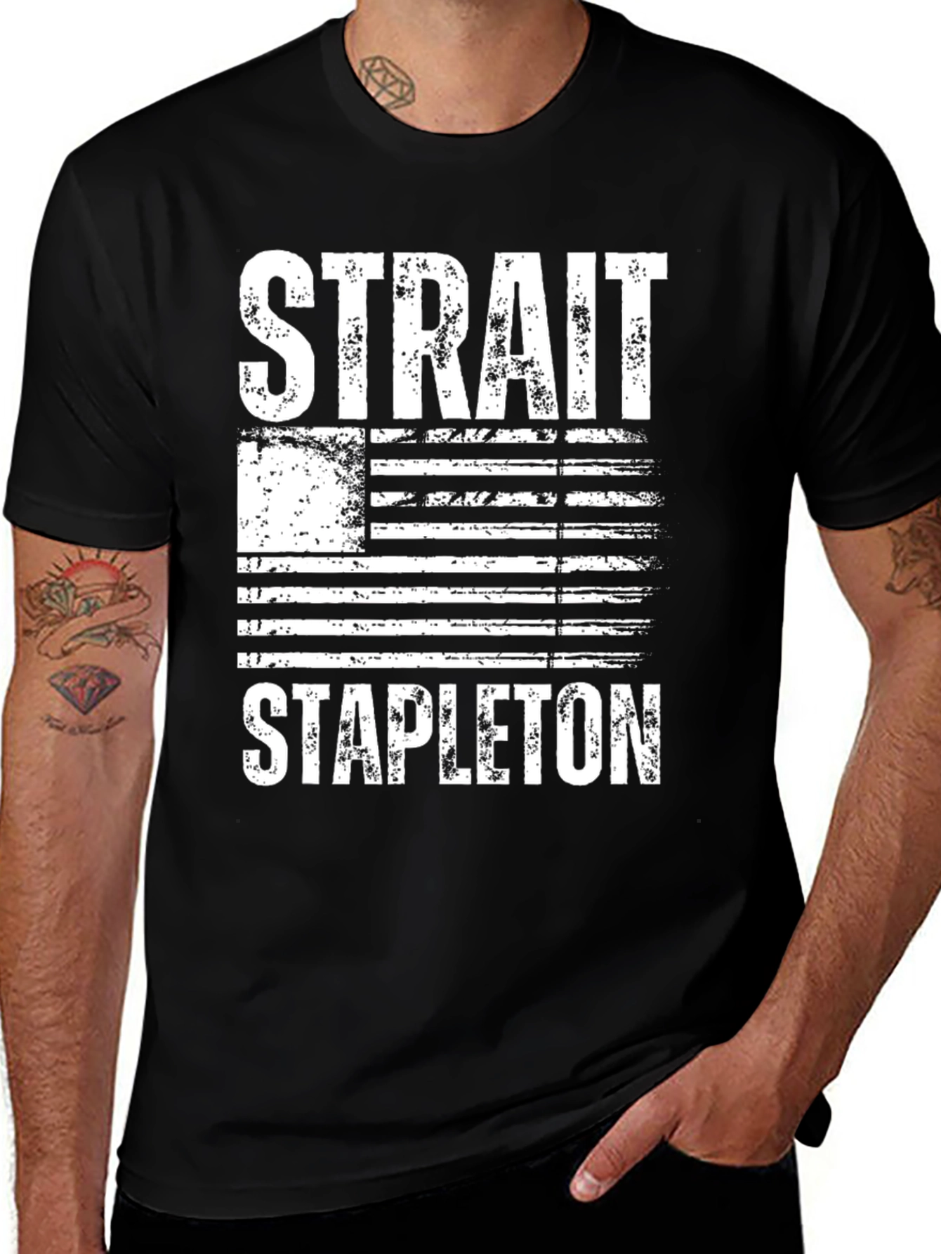 Variant 17 of Strait Stapleton American Flag Graphic T-Shirt