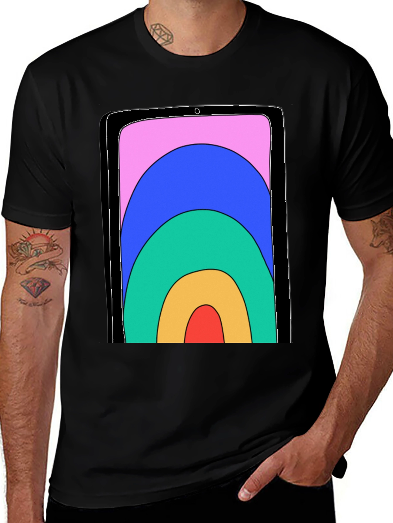 Variant 14 of Retro Tablet Graphic T-Shirt - Modern Art Tee