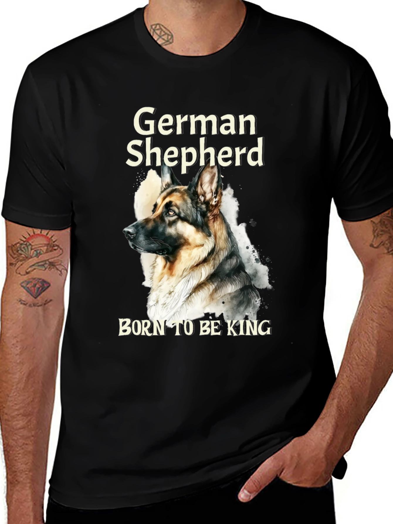 German Shepherd Born To Be King T-Shirt