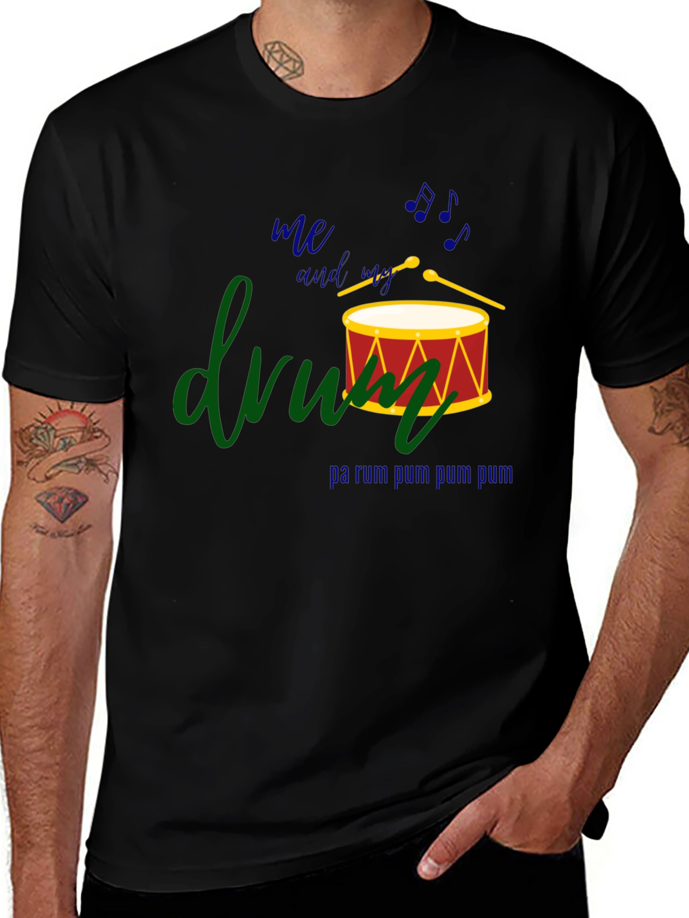 Variant 19 of Musical Drum Tee - Me and My Drum T-Shirt