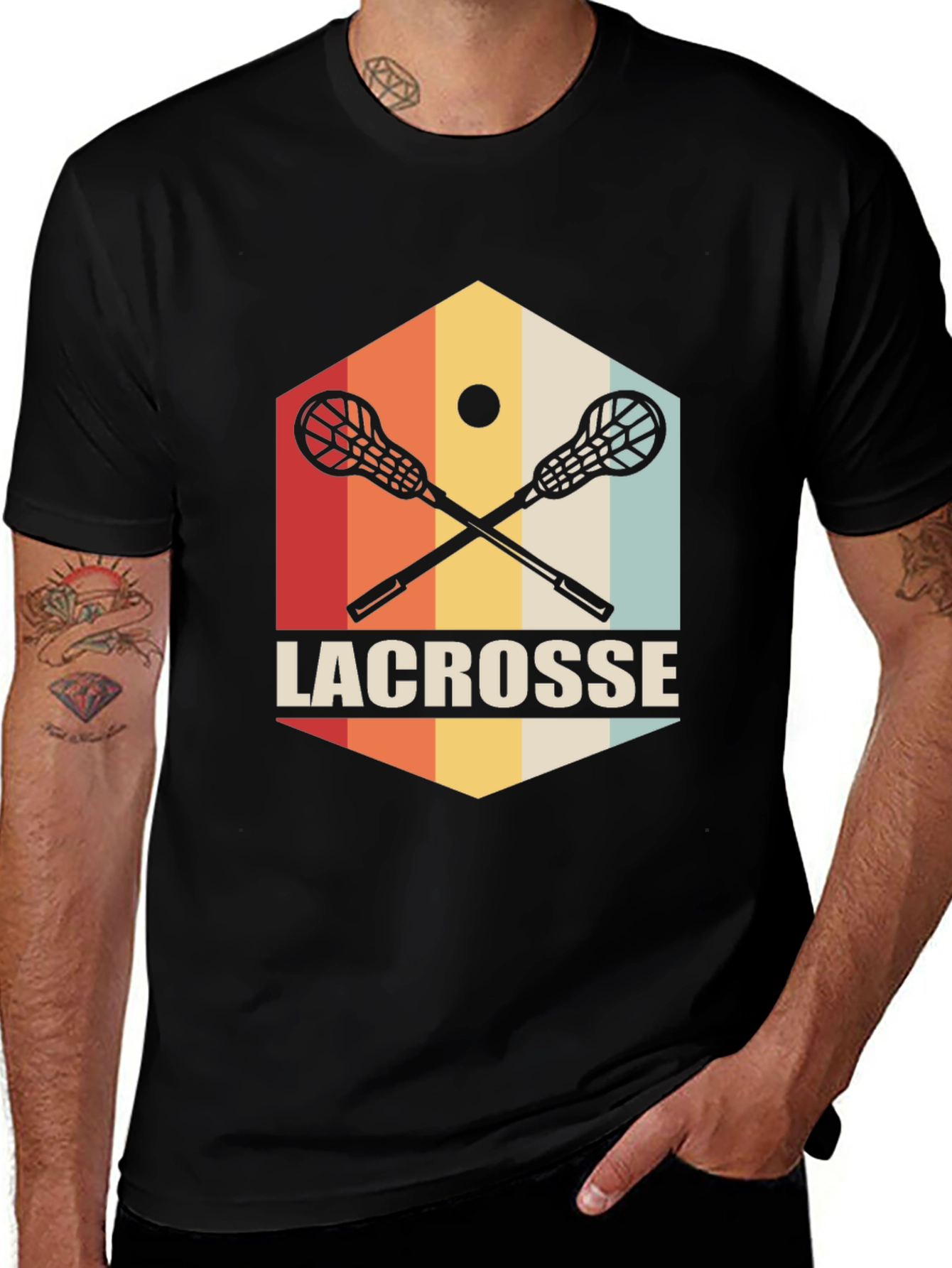 Variant 8 of Vintage Lacrosse T-Shirt Retro Sports Tee