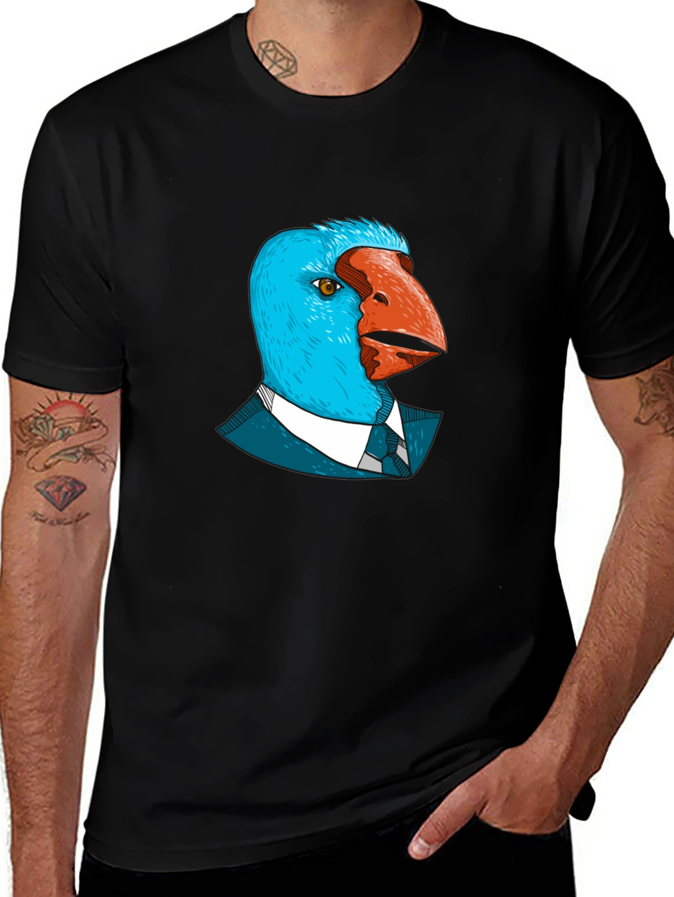 Variant 5 of Bird Man Graphic T-Shirt - Unique & Stylish