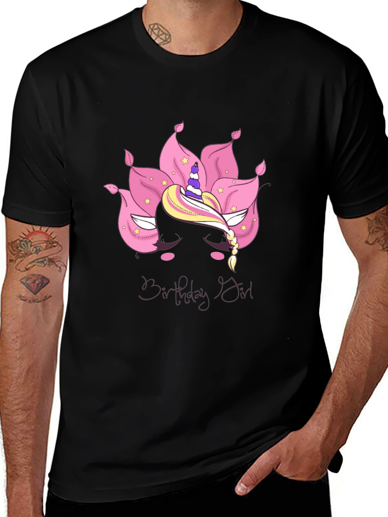 Birthday Girl Unicorn Tee - Cute Graphic T-Shirt