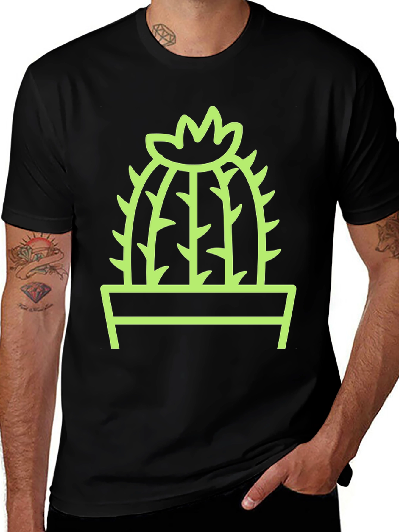 Variant 30 of Cactus Graphic Tee - Modern Plant Lover Style