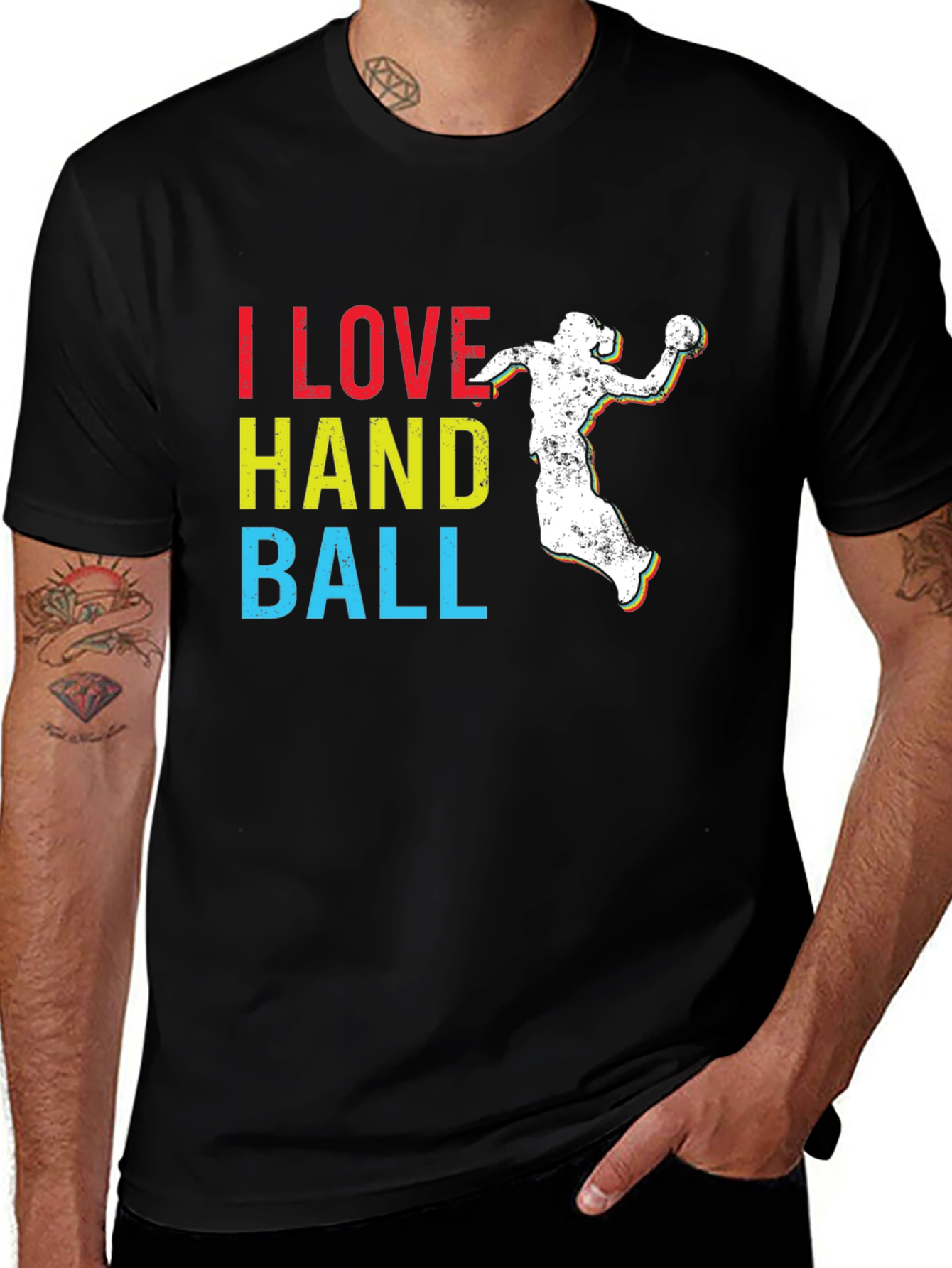 Variant 8 of I Love Handball Graphic T-Shirt