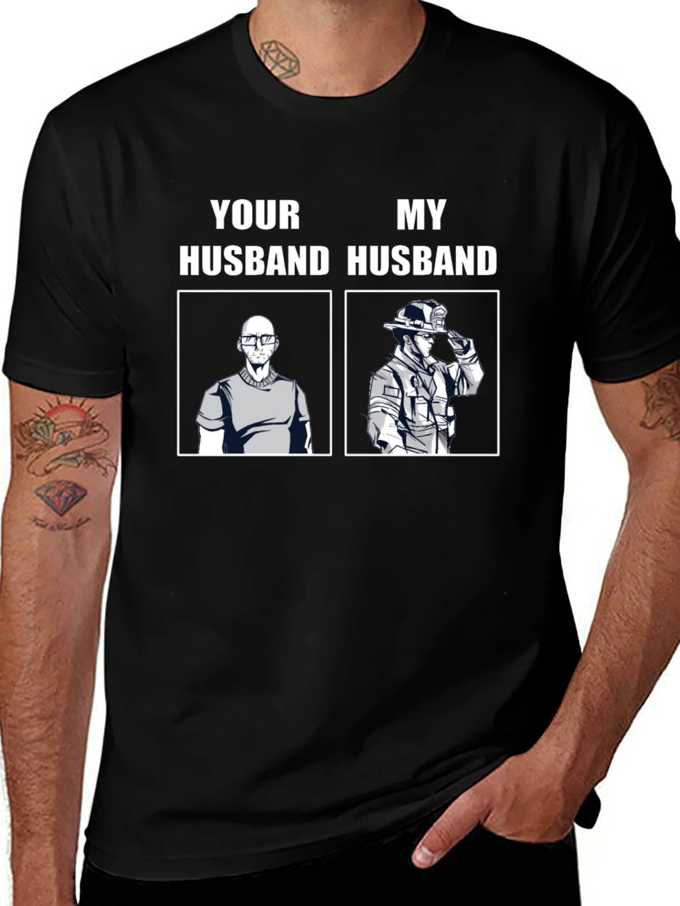 Variant 19 of Your Husband My Husband T-Shirt, Occupation Humor Tee