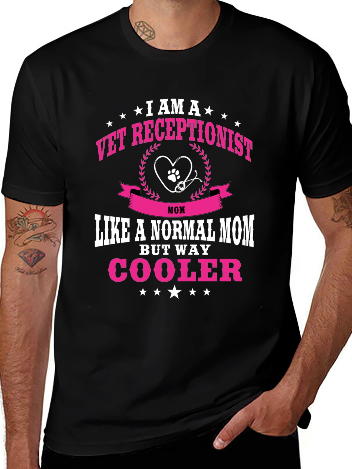 Vet Receptionist Mom T-Shirt - Way Cooler Than Normal!