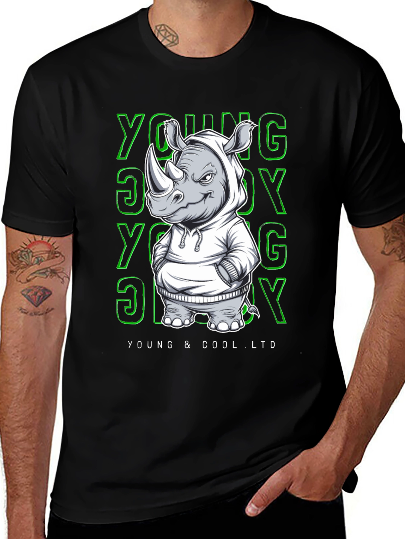 Cool Rhino Graphic Tee - Young & Cool LTD